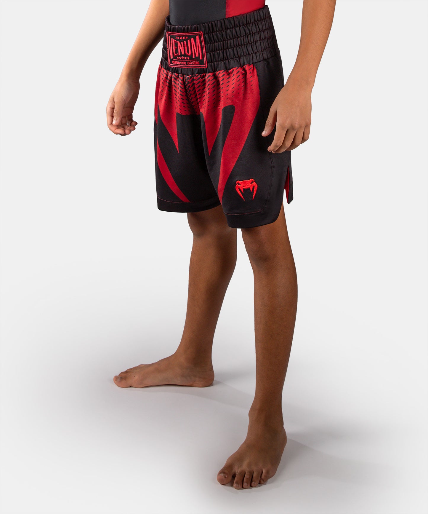 Venum Attack Short de Boxeo para Niño - Negro/Rojo