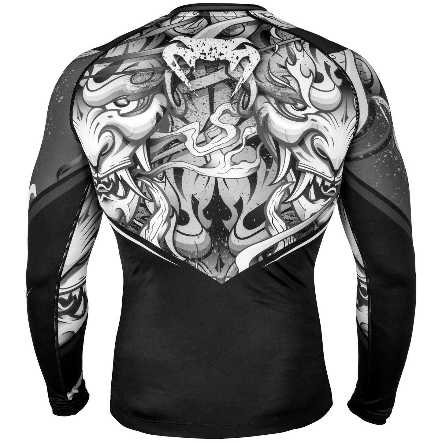 Venum Devil Rashguard - Langarm - Weiß/Schwarz