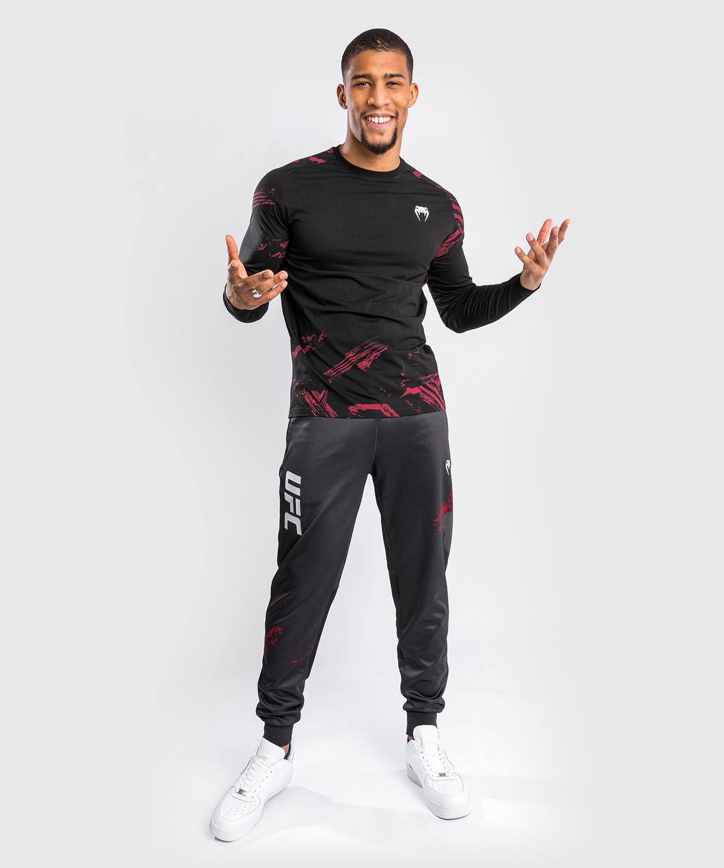 UFC T-Shirt Venum Authentic Fight Week 2.0 - Long Sleeve - Black/Red