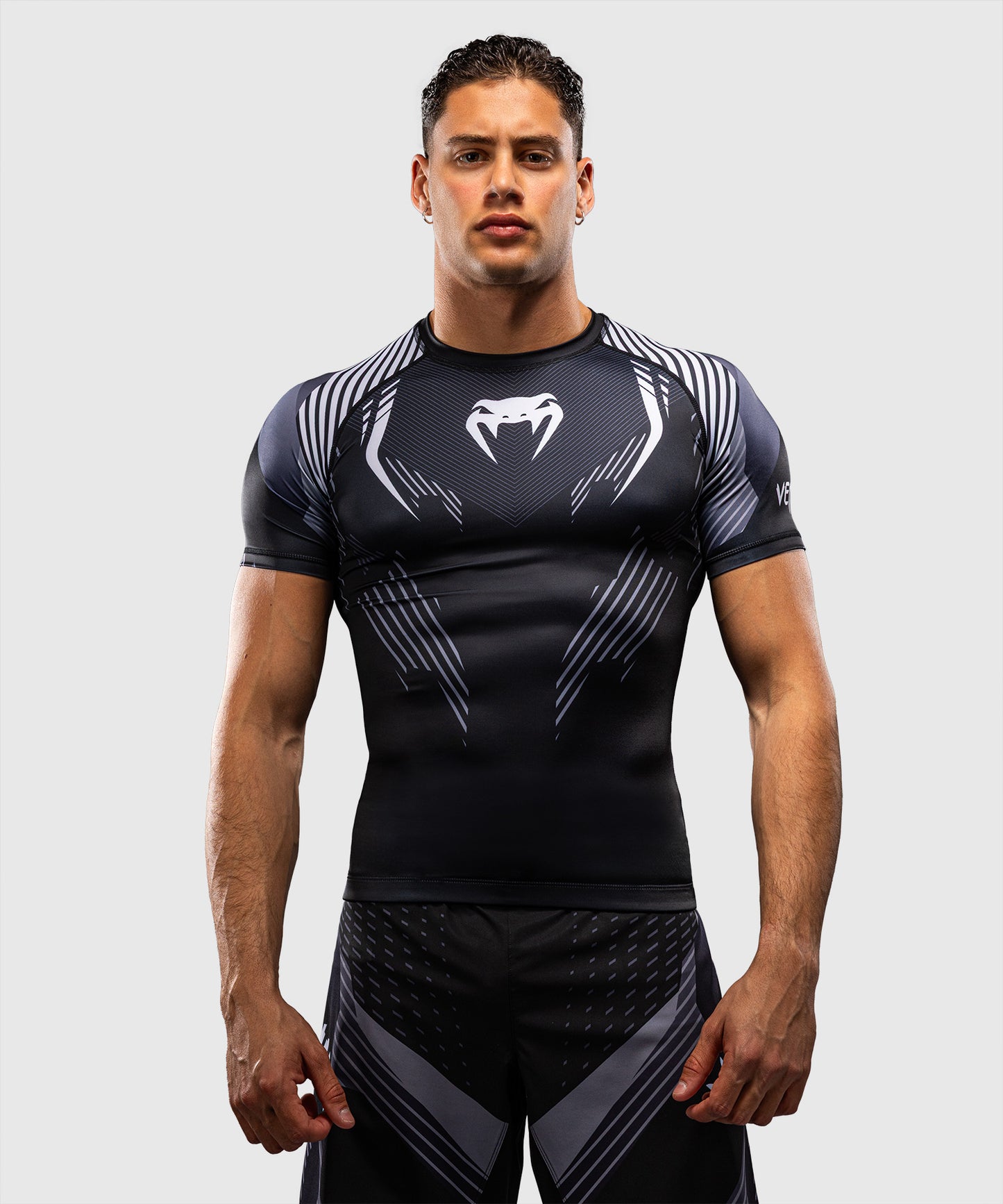 Venum No-Gi 6.0 Rashguard Manga Corta - Negro/Blanco