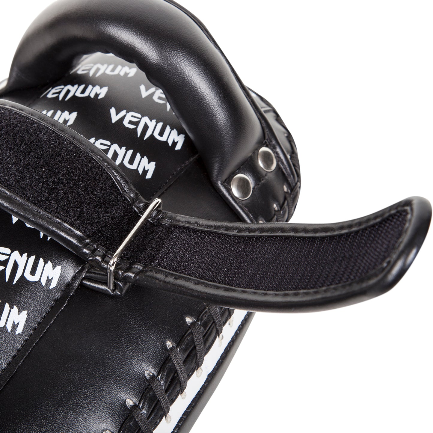 Venum Light Kick Pads - Skintex Leder - Schwarz/Ice (Paar)