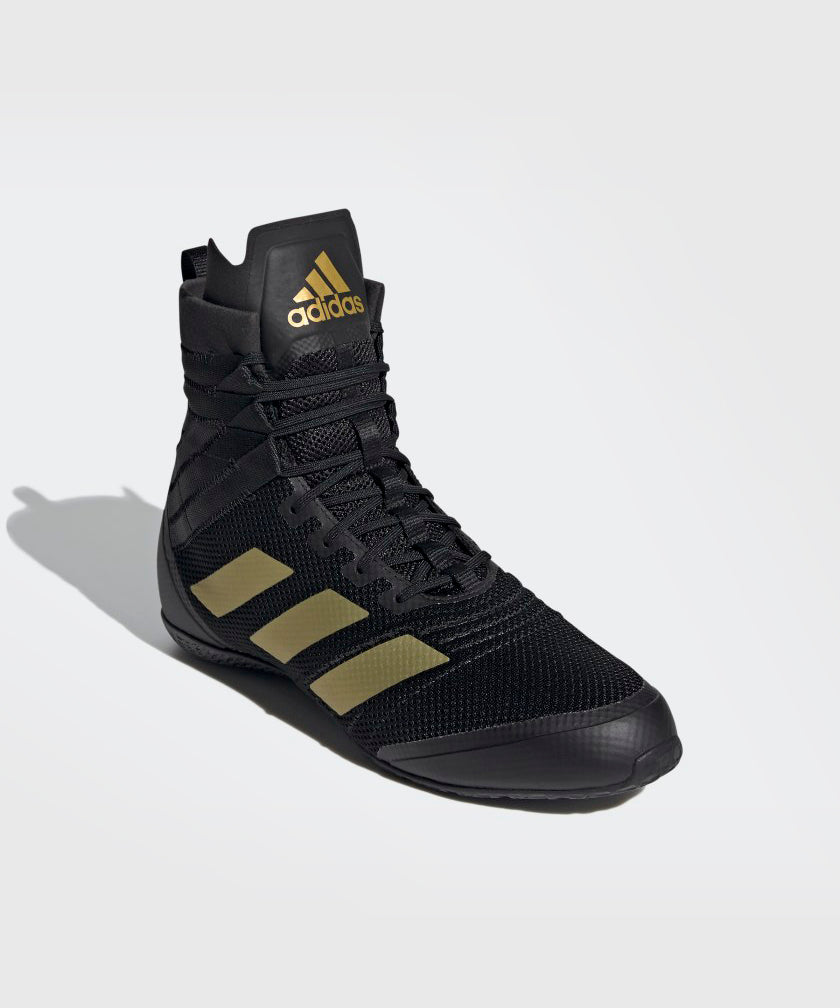 Adidas Speedex 18 Botas de Boxeo - Negro/Oro Mate