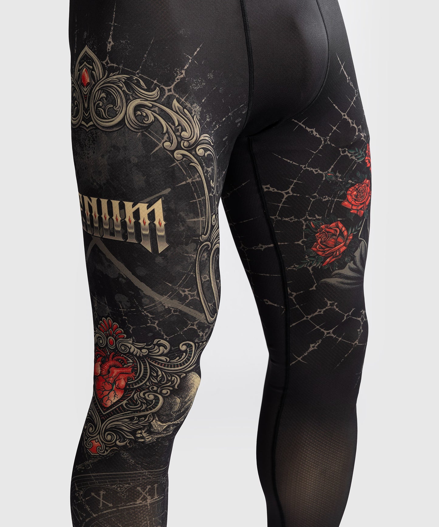 Pantalon de Compression pour Hommes Venum Santa Muerte 5.0 - Noir Profond/Or