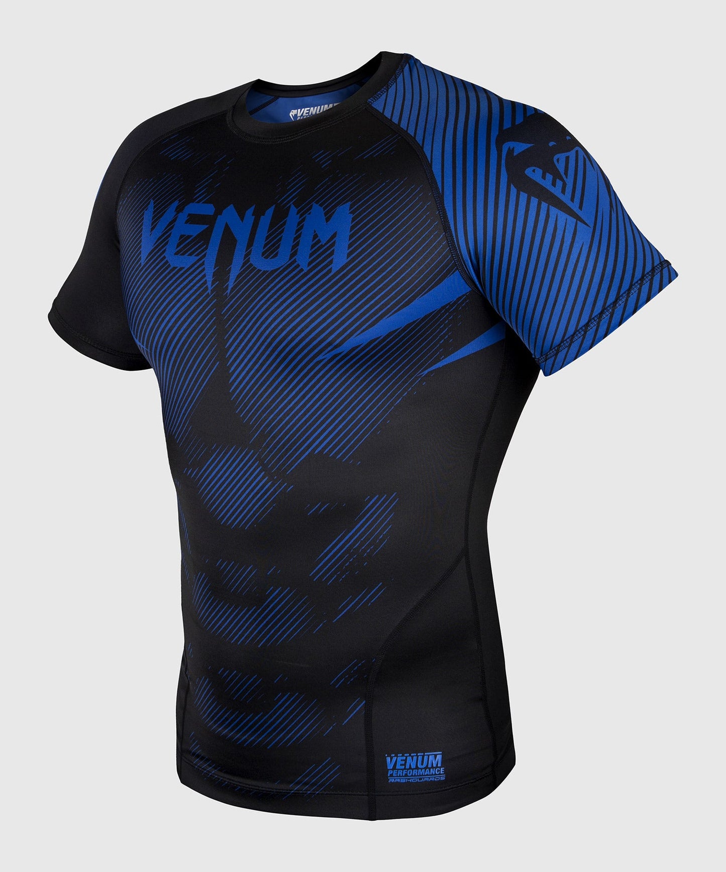 Venum NoGi 2.0 Rashguard - Kurzarm IBJJF approved - Schwarz/Blau