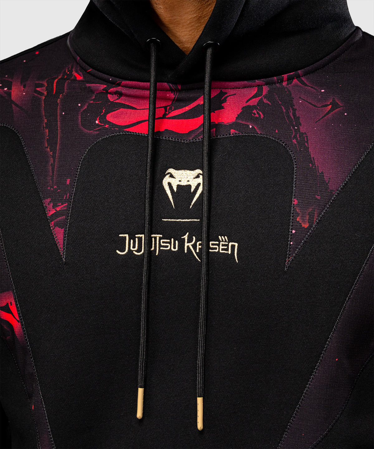 Jujutsu Kaisen x Venum Itadori Felpa con Cappuccio Itadori – Nero/Rosso