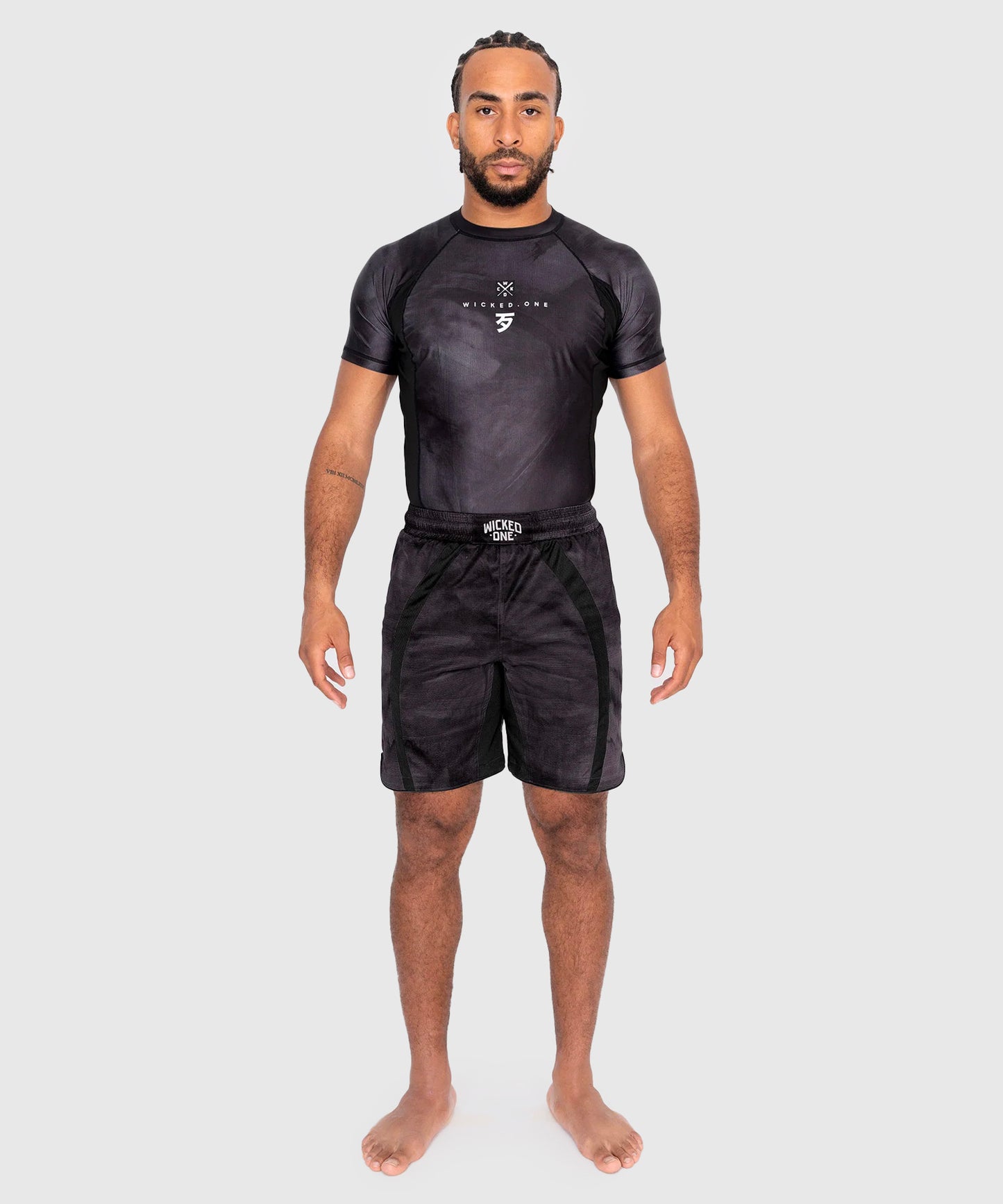 Wicked One Contest Rashguard a Maniche Corte - Nero