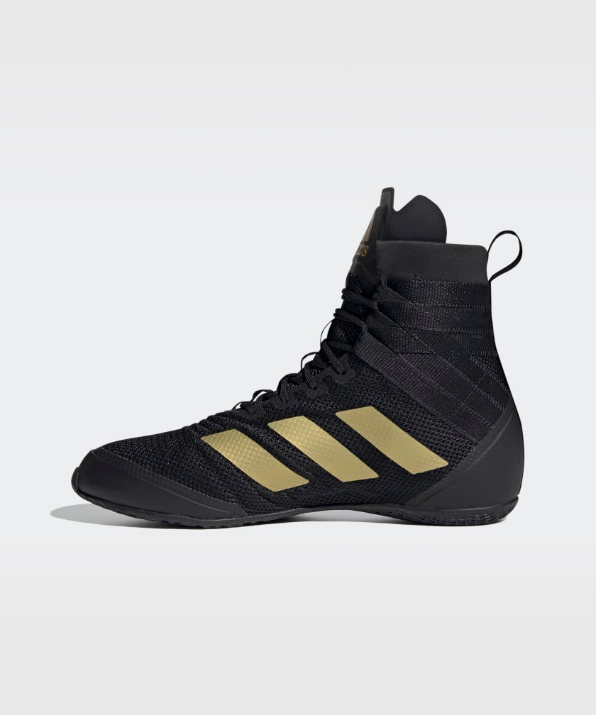 Adidas Speedex 18 Botas de Boxeo - Negro/Oro Mate