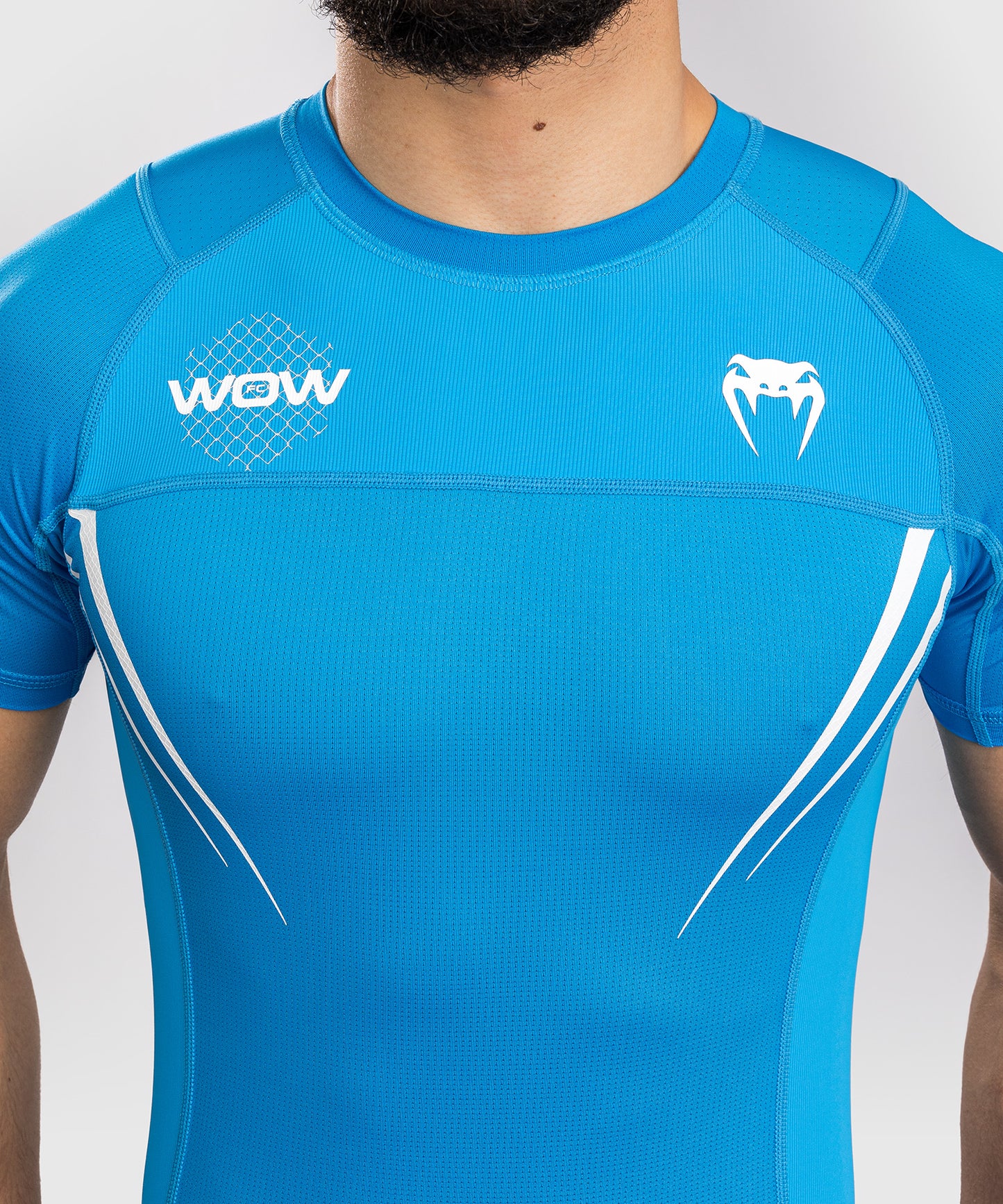 Venum x WOW FC Kurzarm Rashguard - Pacific Blue