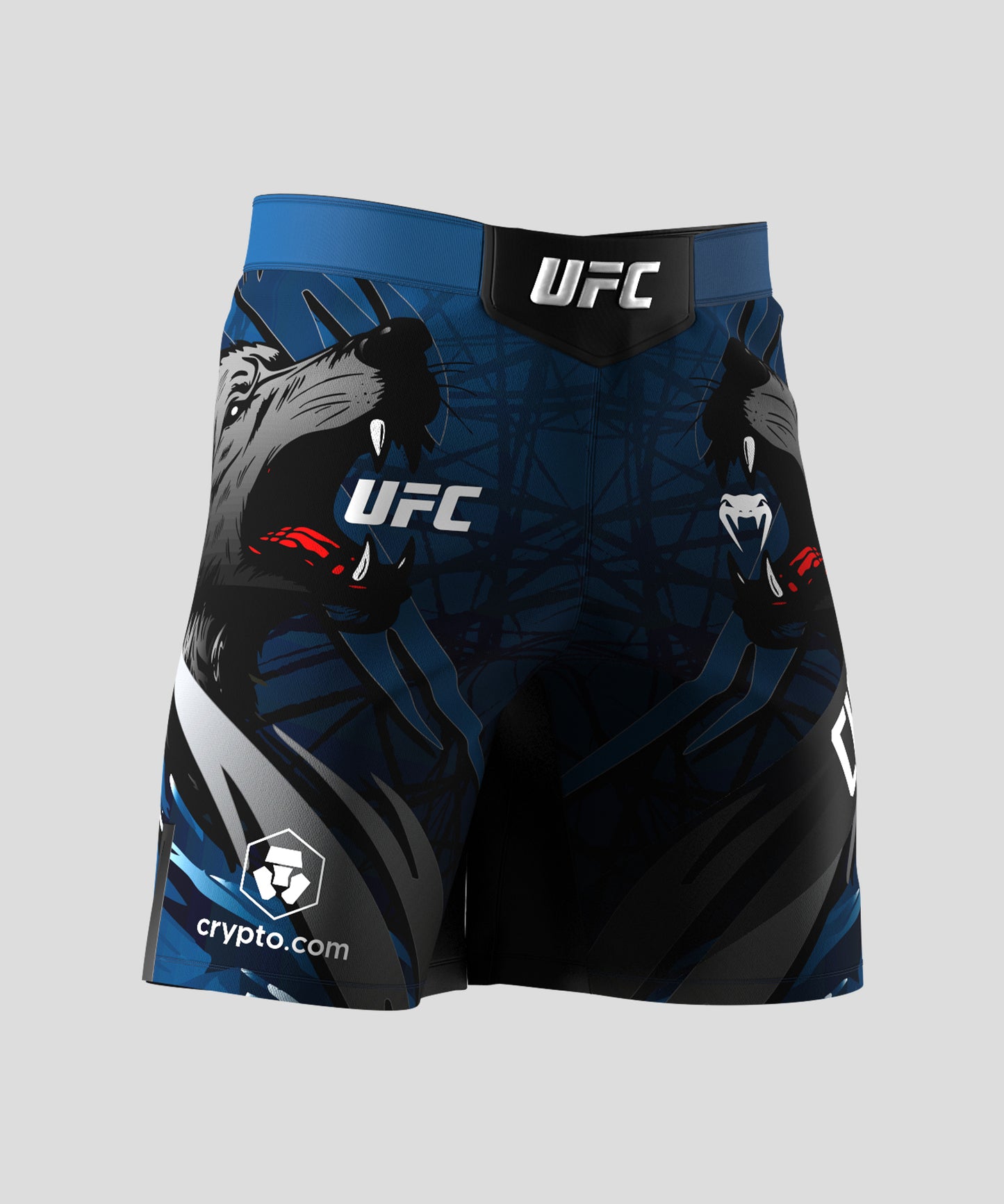 Short de combat pour Hommes UFC Unrivaled by Venum Khamzat Chimaev coupe longue - Bleu