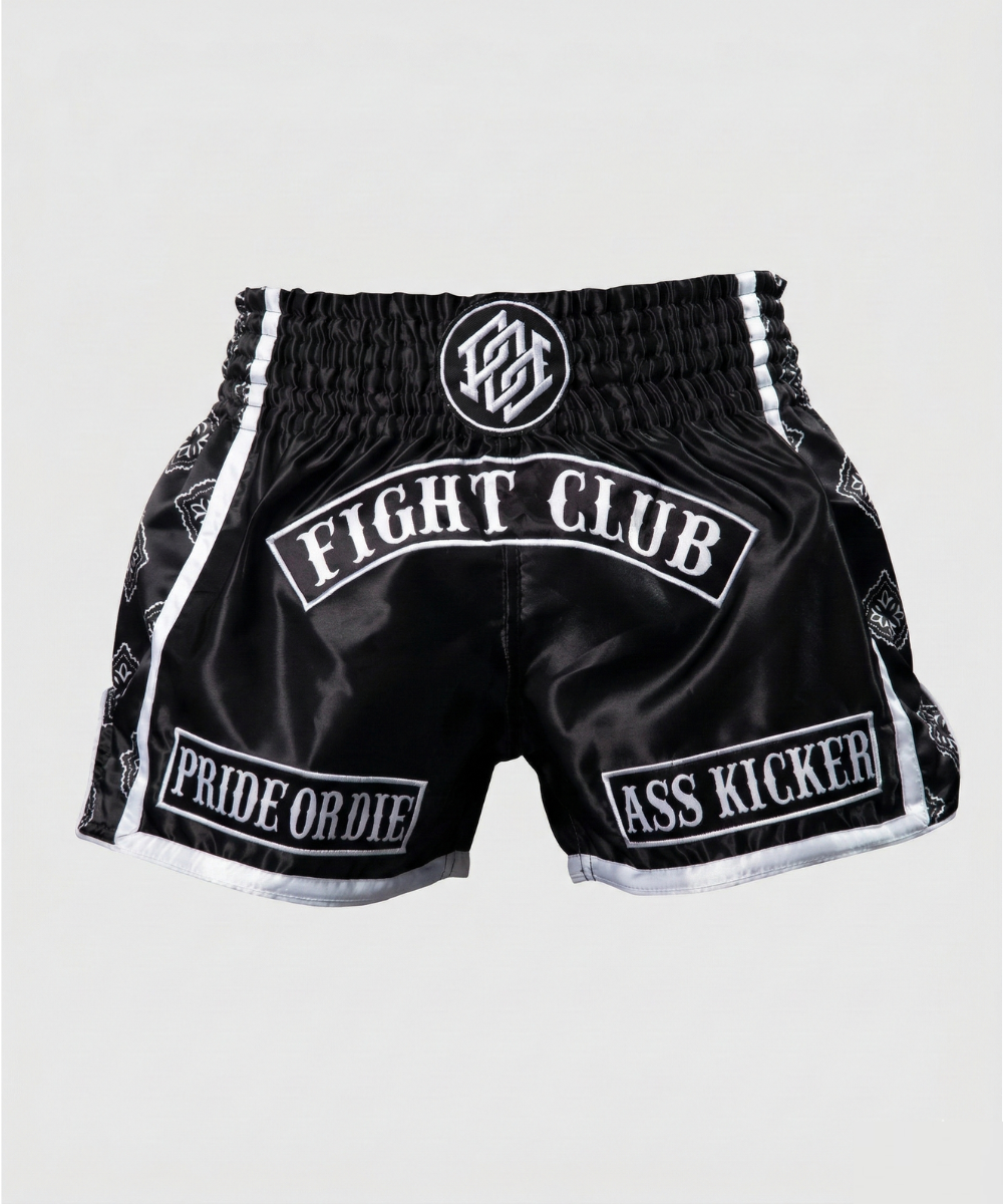 Short de Muay Thaï Pride Or Die Fight Club - Noir