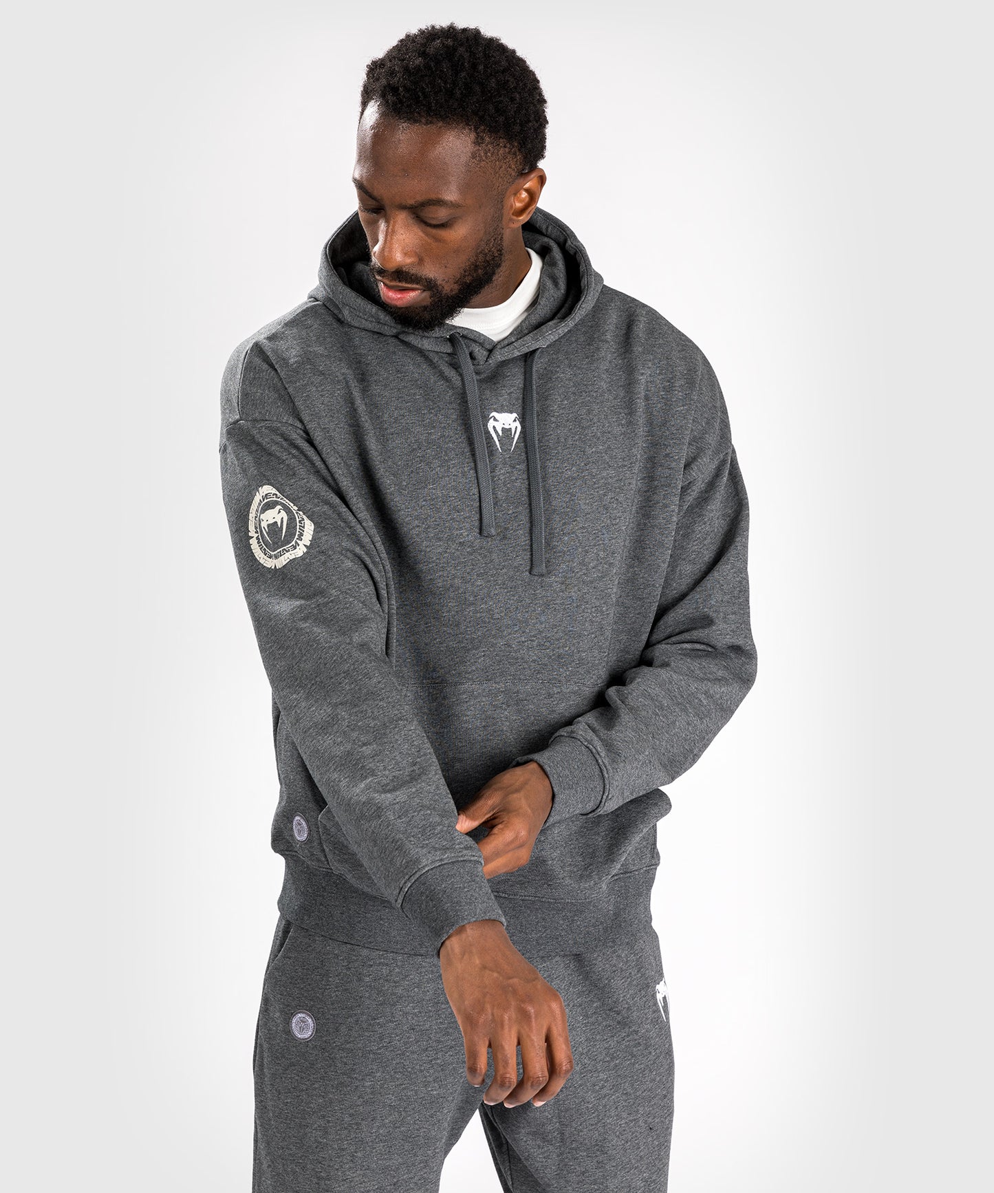 Sweatshirt À Capuche Pour Hommes Venum Vortex XL Lite - Gris Foncé Chiné