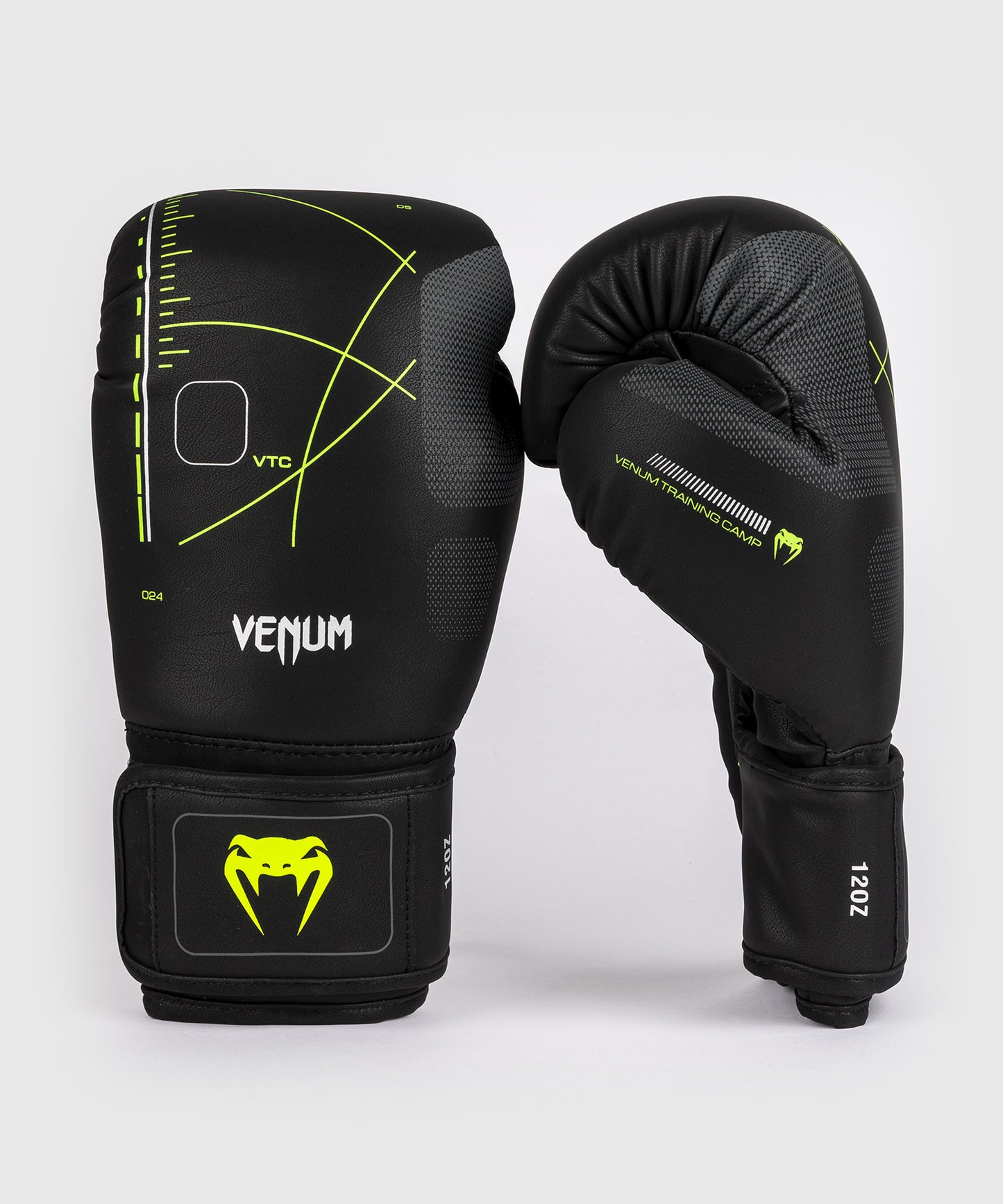 Gants de boxe Venum Training Camp 4.0 - Noir/Vert fluo