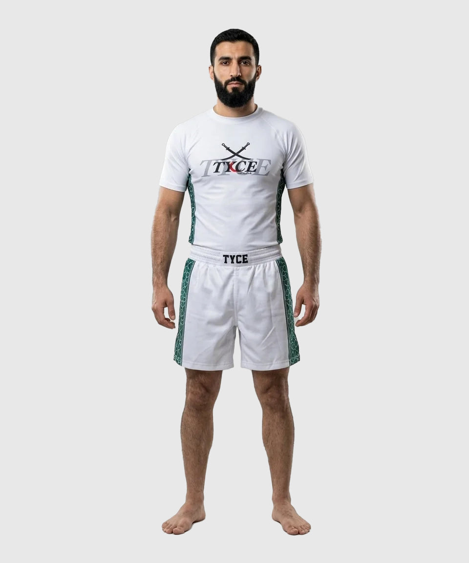 TYCE CULTURE OF WAR Saladino Pantaloncini da Combattimento - Bianco
