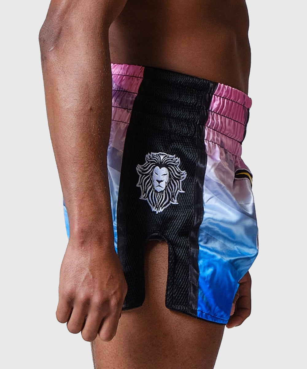 Short de Muay Thai Elion Raja - Rose/Bleu