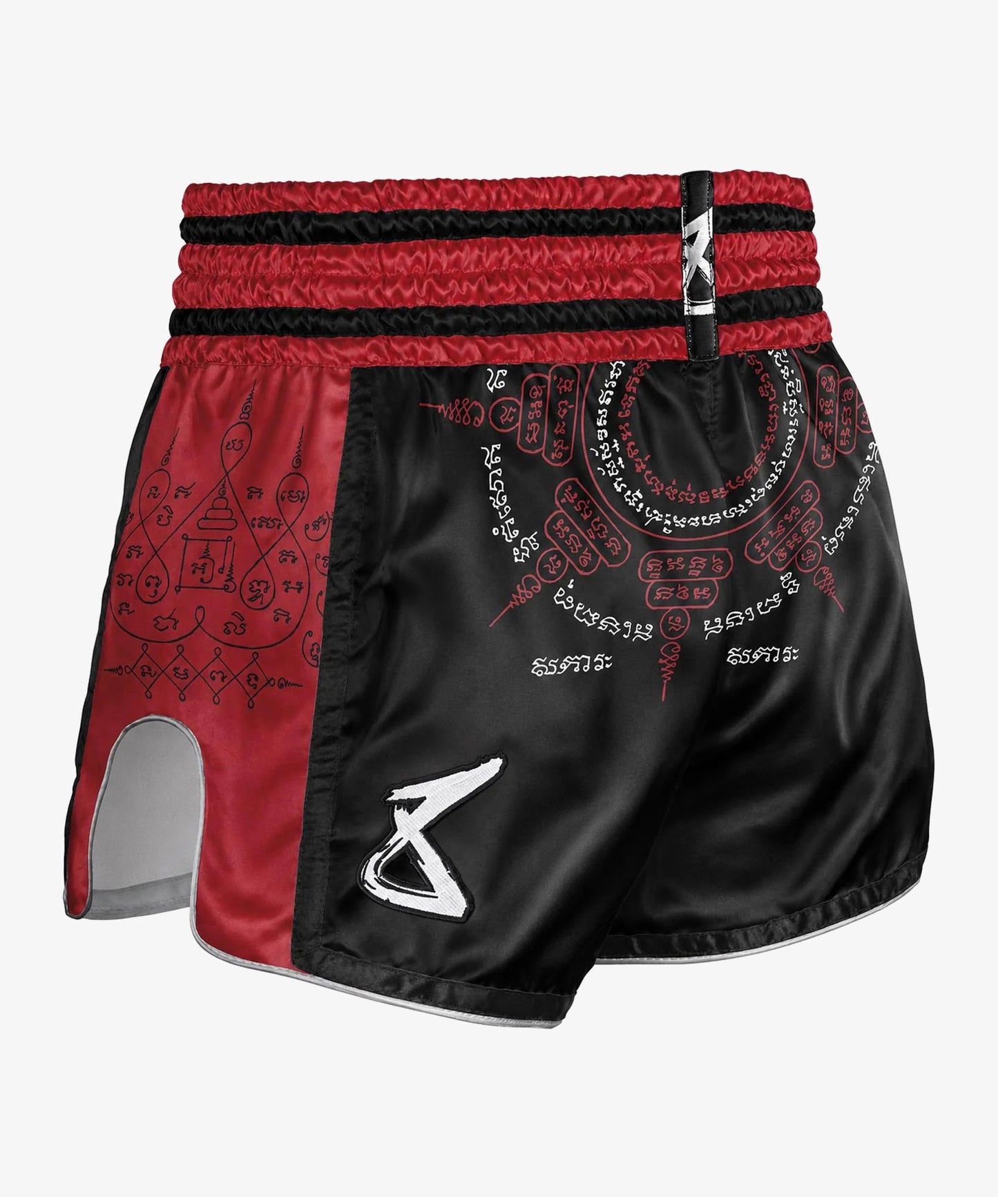 Short de Muay Thai 8 Weapons 8 Ways Yant 2.0 - Noir/Rouge