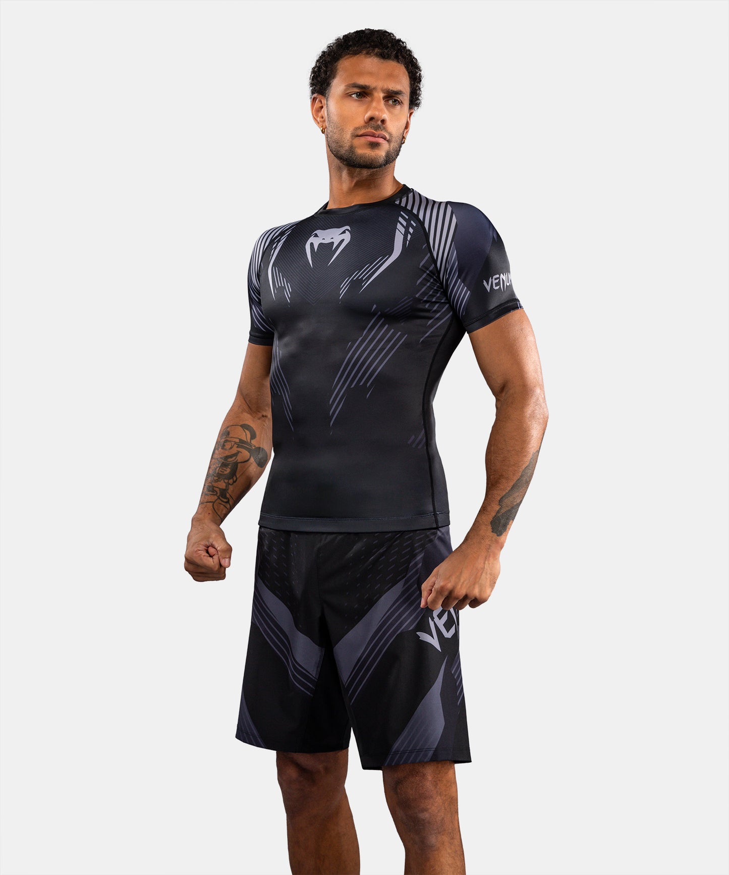 Venum No-Gi 6.0 Rashguard Manga Corta - Negro/Gris