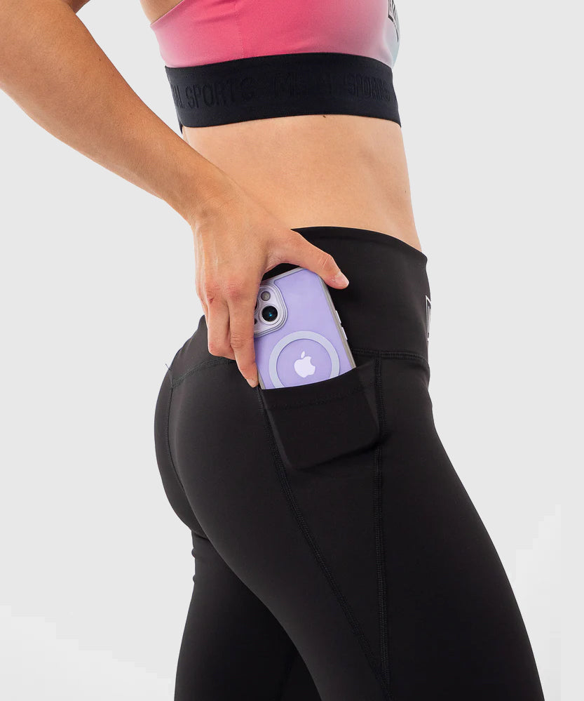 Metal Boxe Leggings para Mujer - Negro