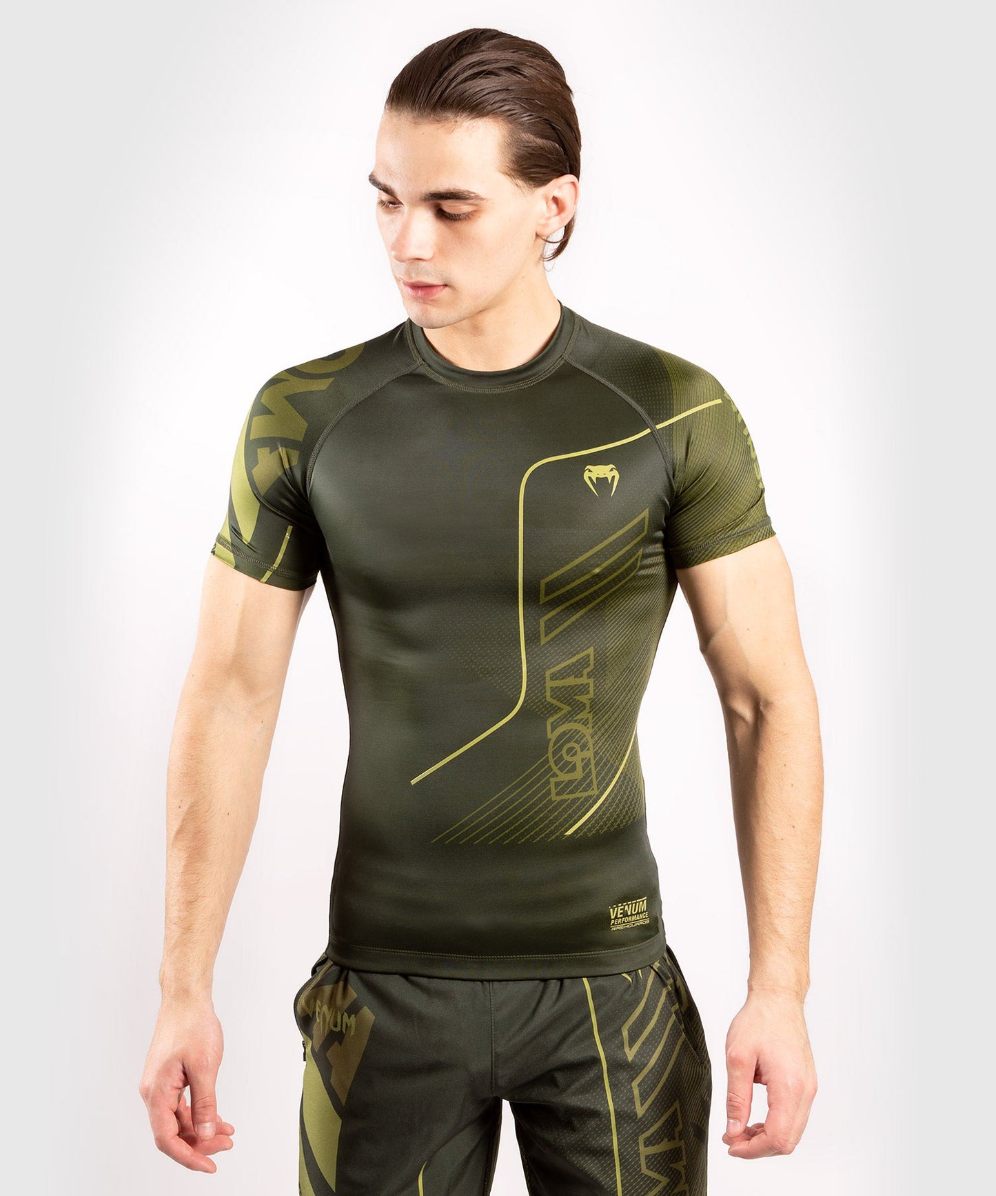 Venum Commando Edition Loma Short Sleeve Rashguard - Khaki