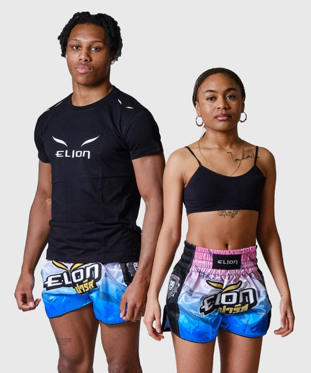 Short de Muay Thai Elion Raja - Rose/Bleu