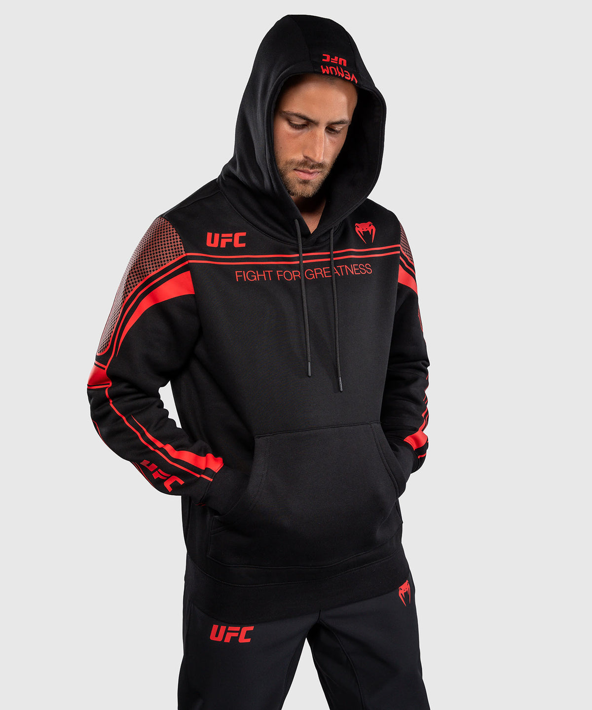 Venum UFC Unity by Venum Authentic Fight Week Sudadera con Capucha para Hombre - Negro