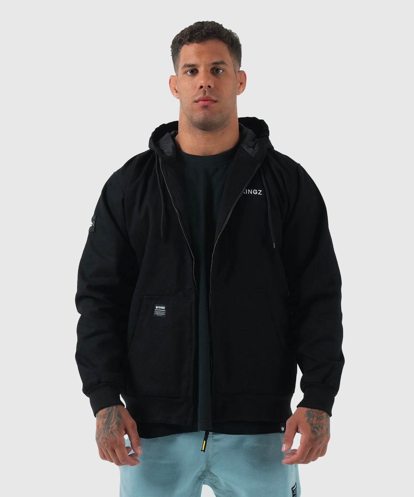 Kingz Canvas Jacke - Schwarz