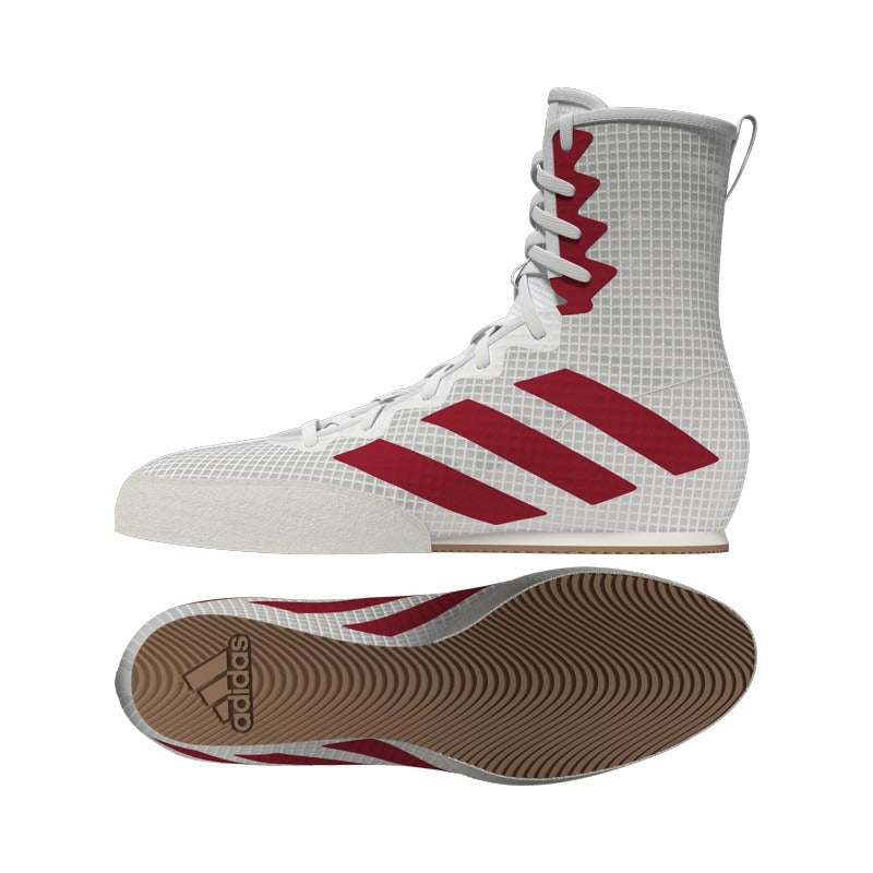 Chaussures de Boxe Adidas Box Hog Iv - Blanc/Rouge