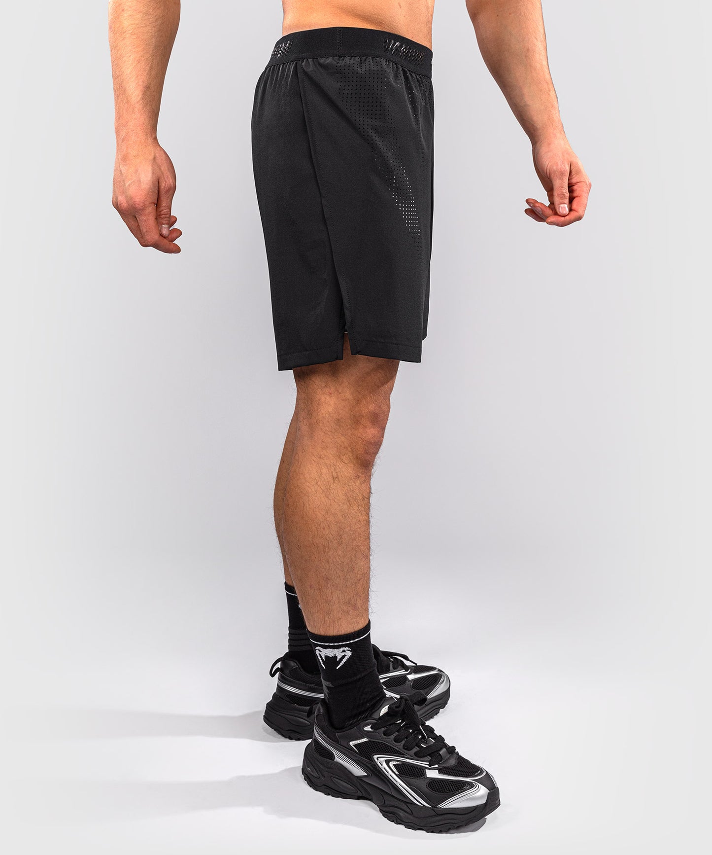 Pantaloncini da allenamento ibridi Venum Lazer - Nero/Grigio