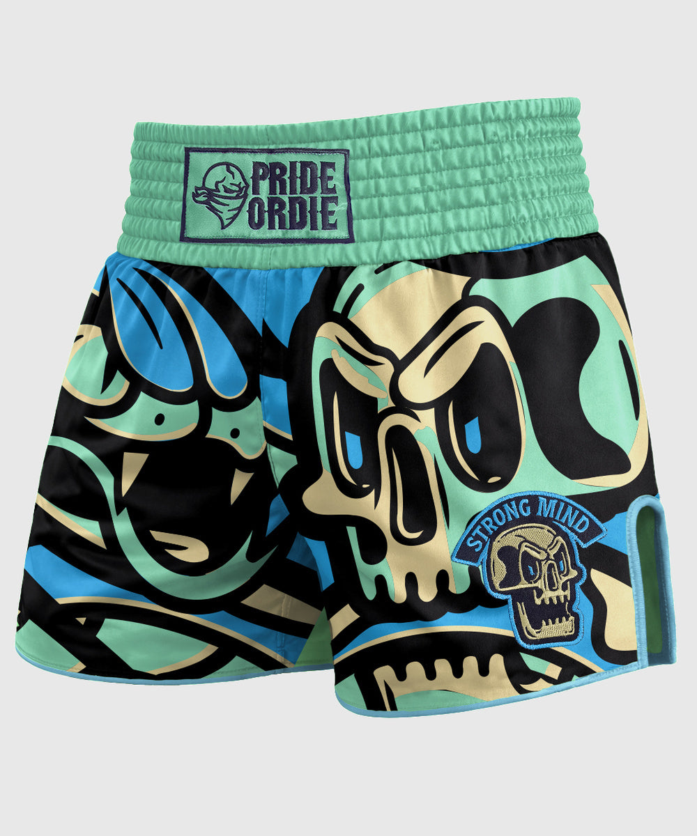 Pride Or Die Cold Instinct Pantaloncini da Muay Thai - Blu