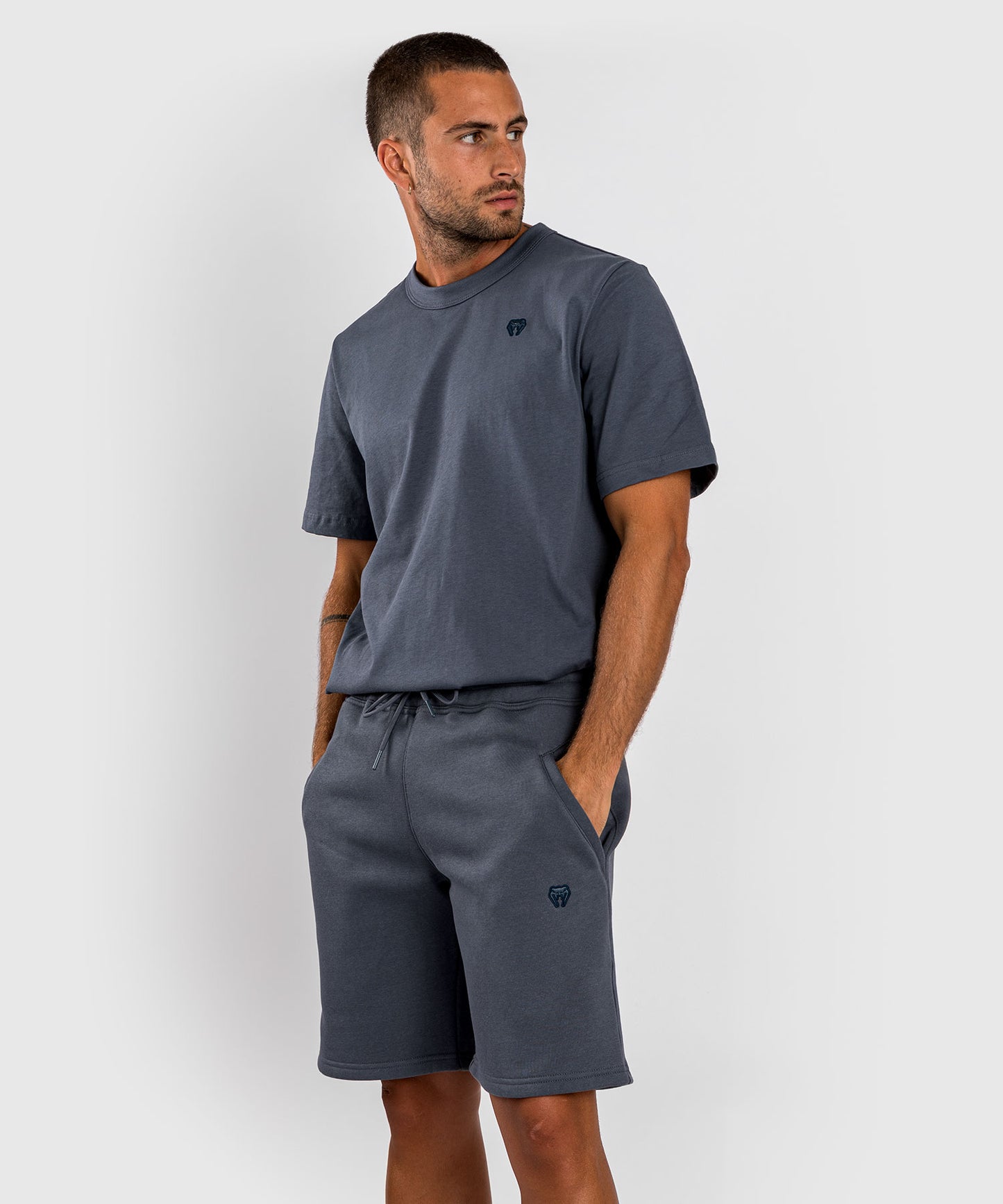 Venum Silent Power Baumwoll-Short - Marineblau 