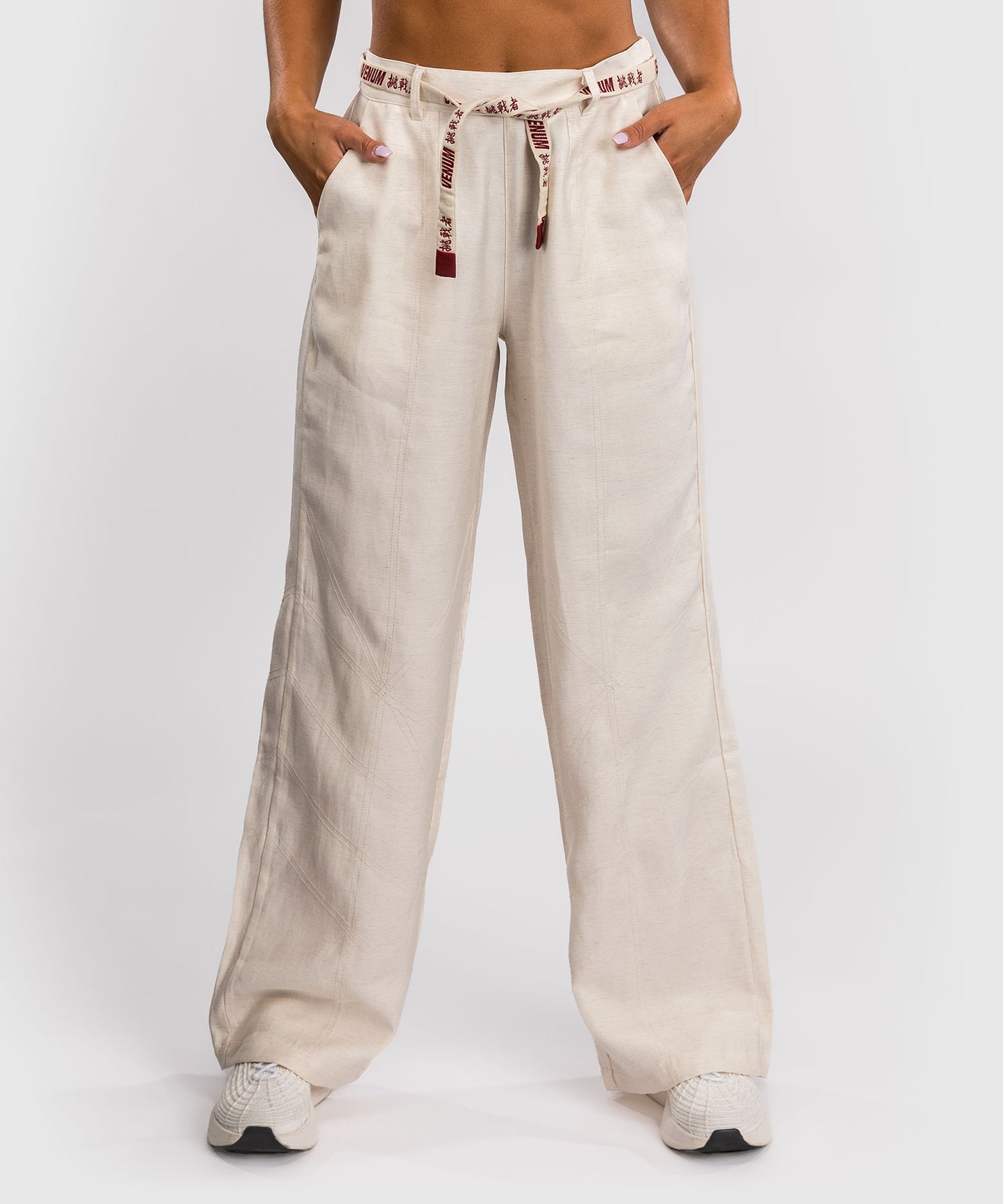 Venum Serpenti Damen Hose – Elfenbein/Burgunder