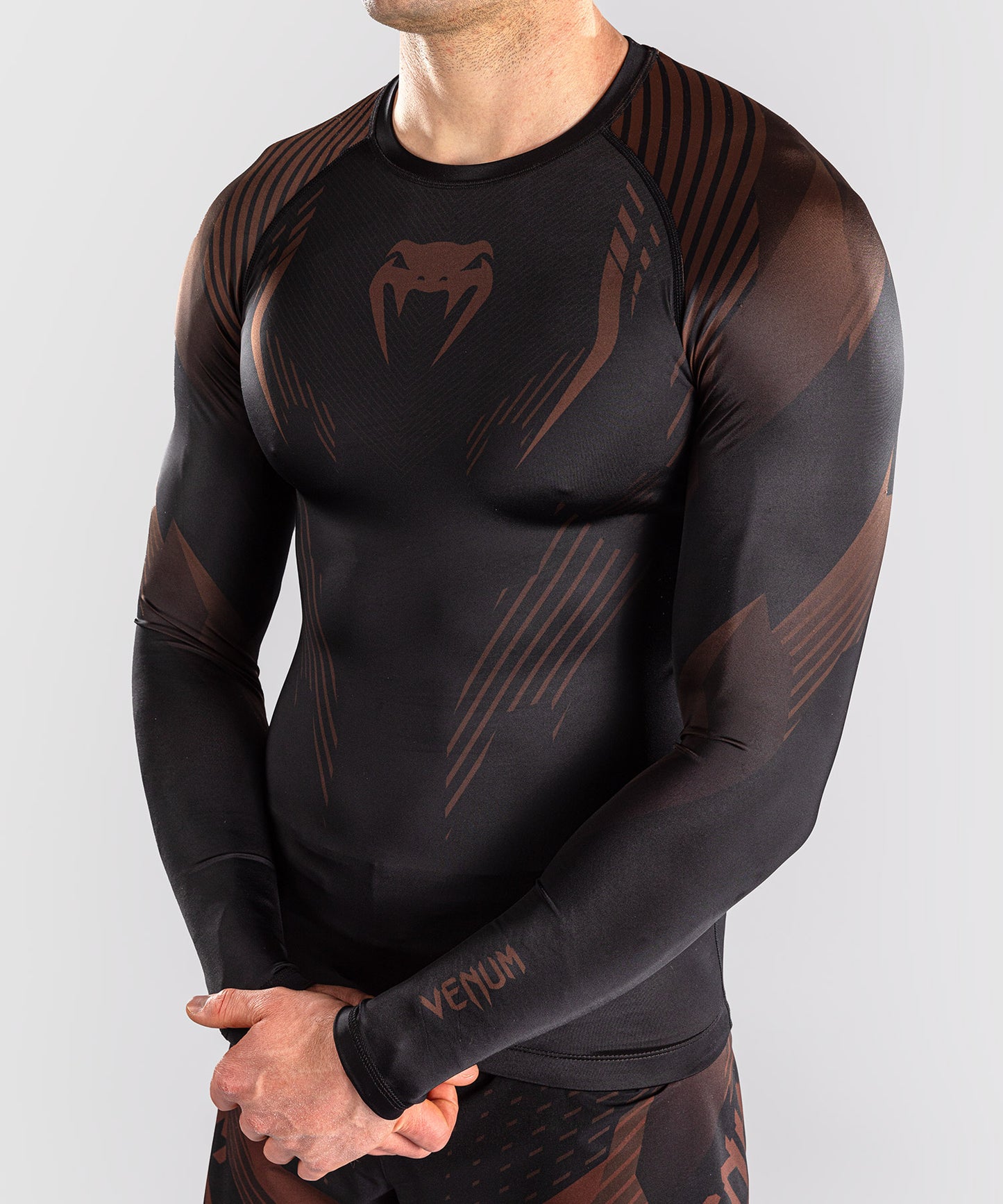 Venum No-Gi 6.0 Langarm Rashguard - Schwarz/Braun