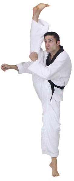 Fujimae Master Dobok Schwarzer Revers - Gerippter Stoff