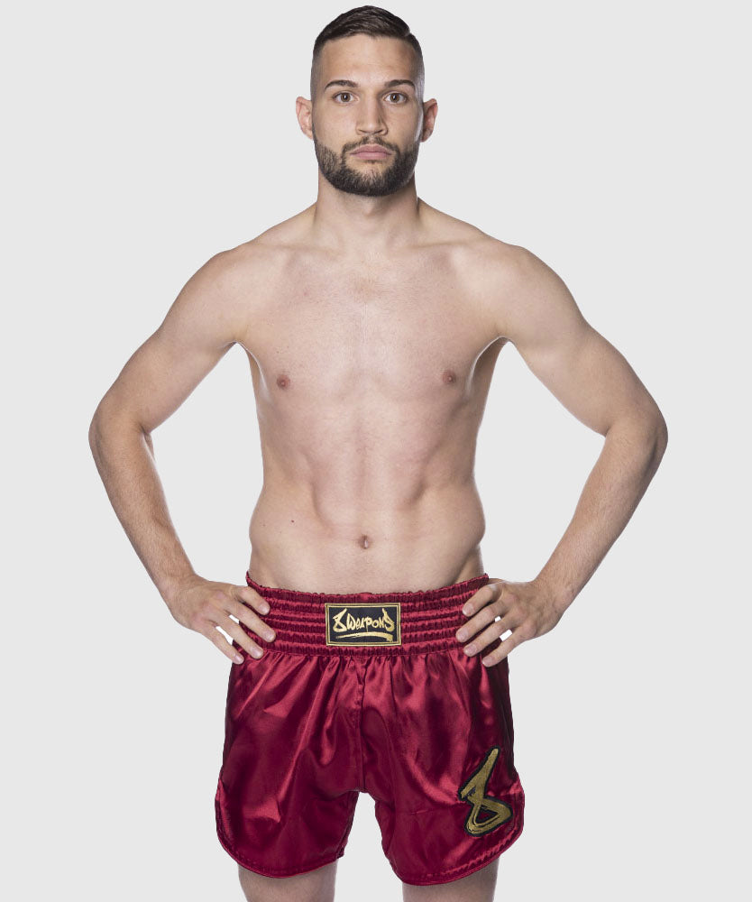 8 Weapons Strike Pantalones de Muay Thai - Marrón/Oro