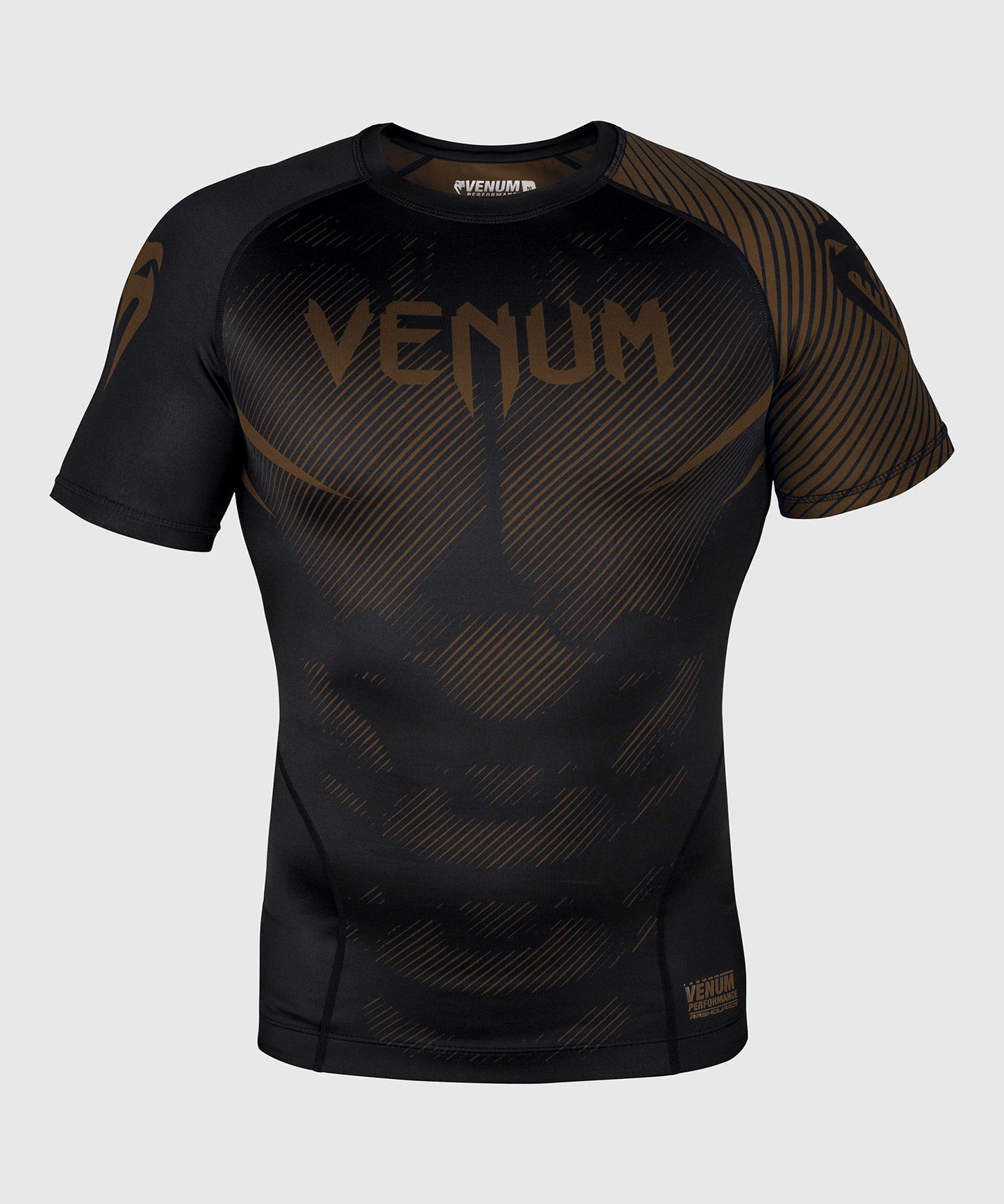 Venum NoGi 2.0 Rashguard - Kurzarm IBJJF approved - Schwarz/Braun