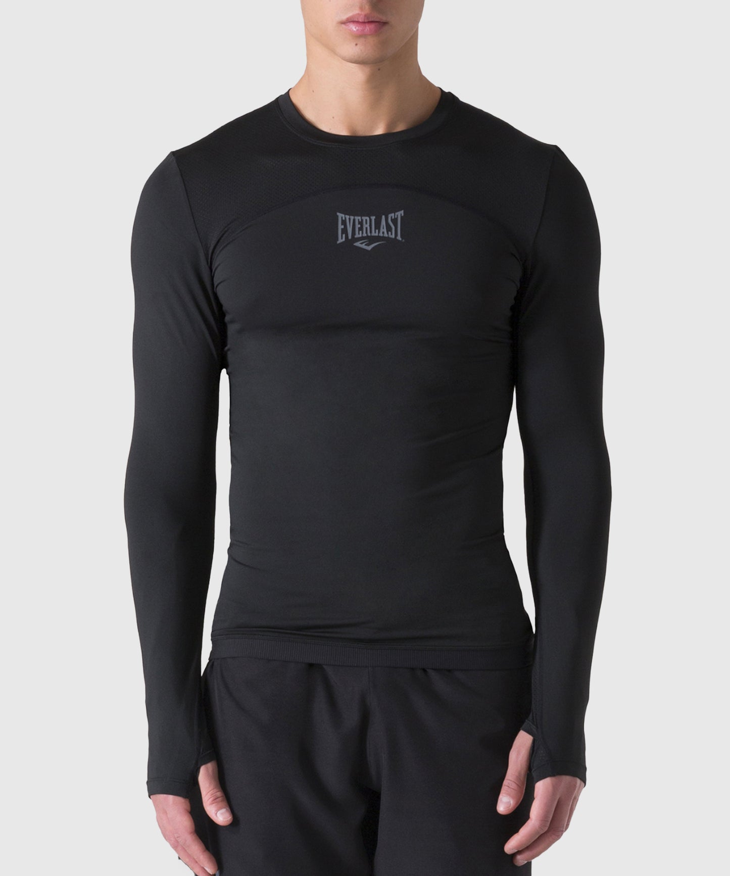Everlast Camiseta de Compresión de Manga Larga - Negro