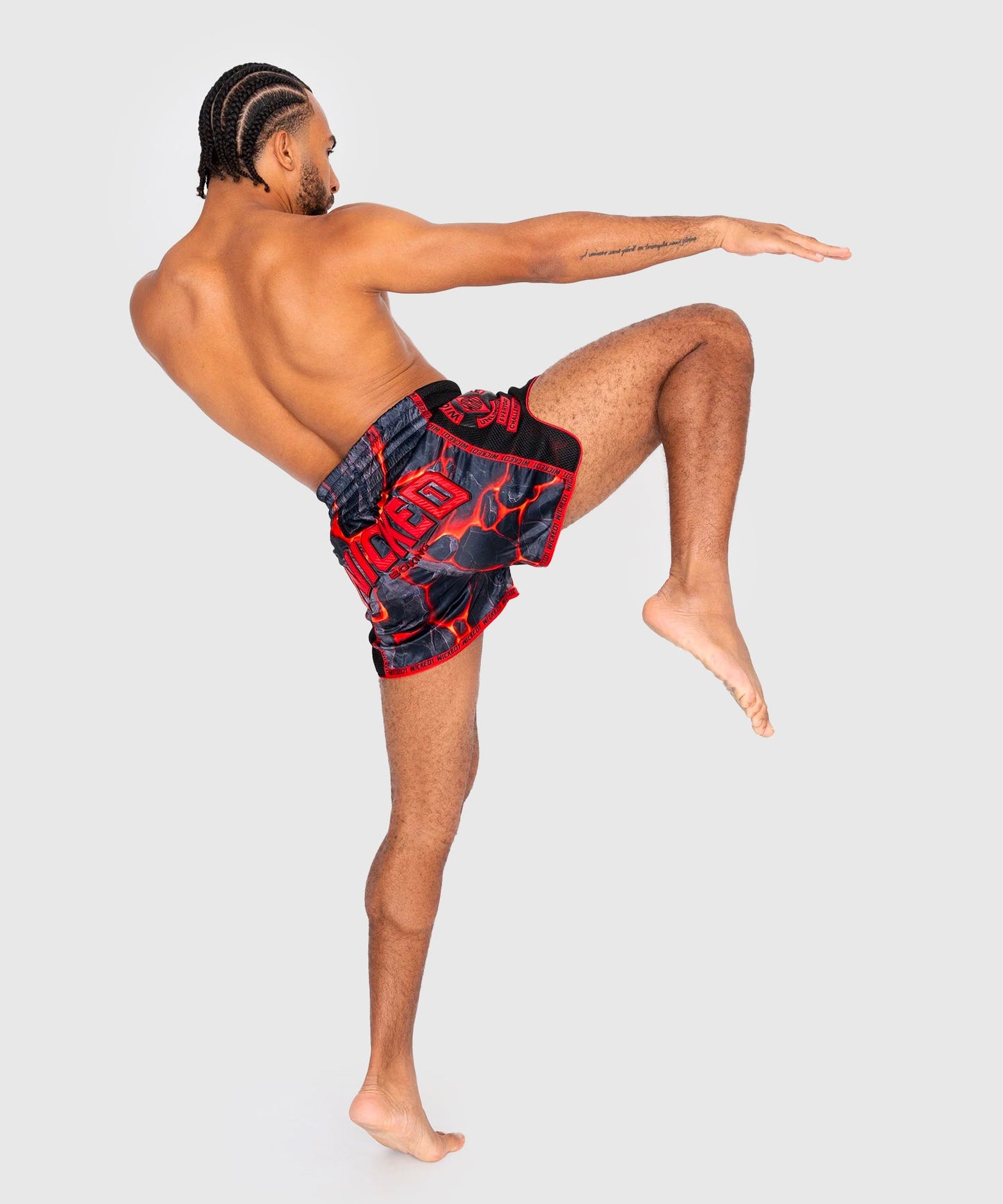 Short De Muay Thai Wicked One Magma - Noir/Rouge