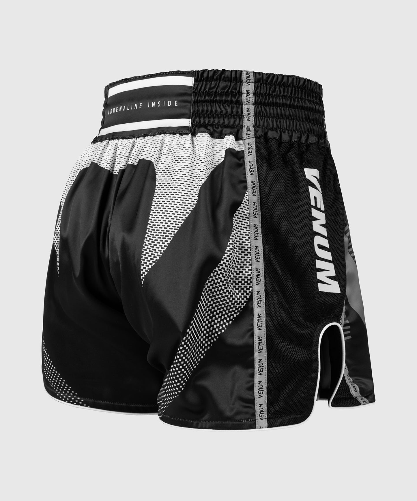 Venum Adrenaline Pantaloncini Muay Thai – Nero/Grigio Argento