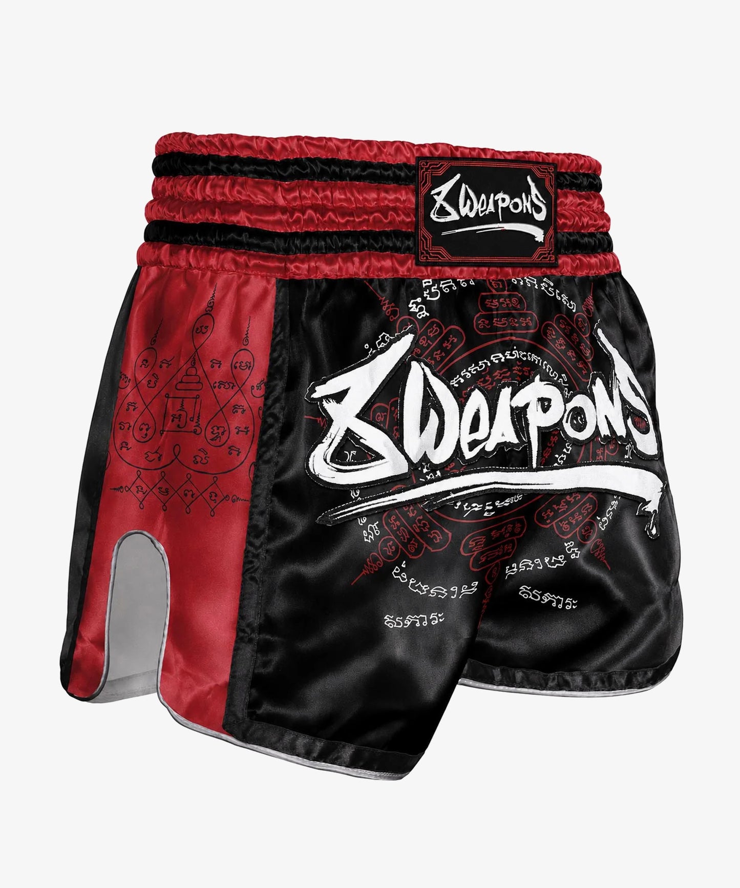 Short de Muay Thai 8 Weapons 8 Ways Yant 2.0 - Noir/Rouge