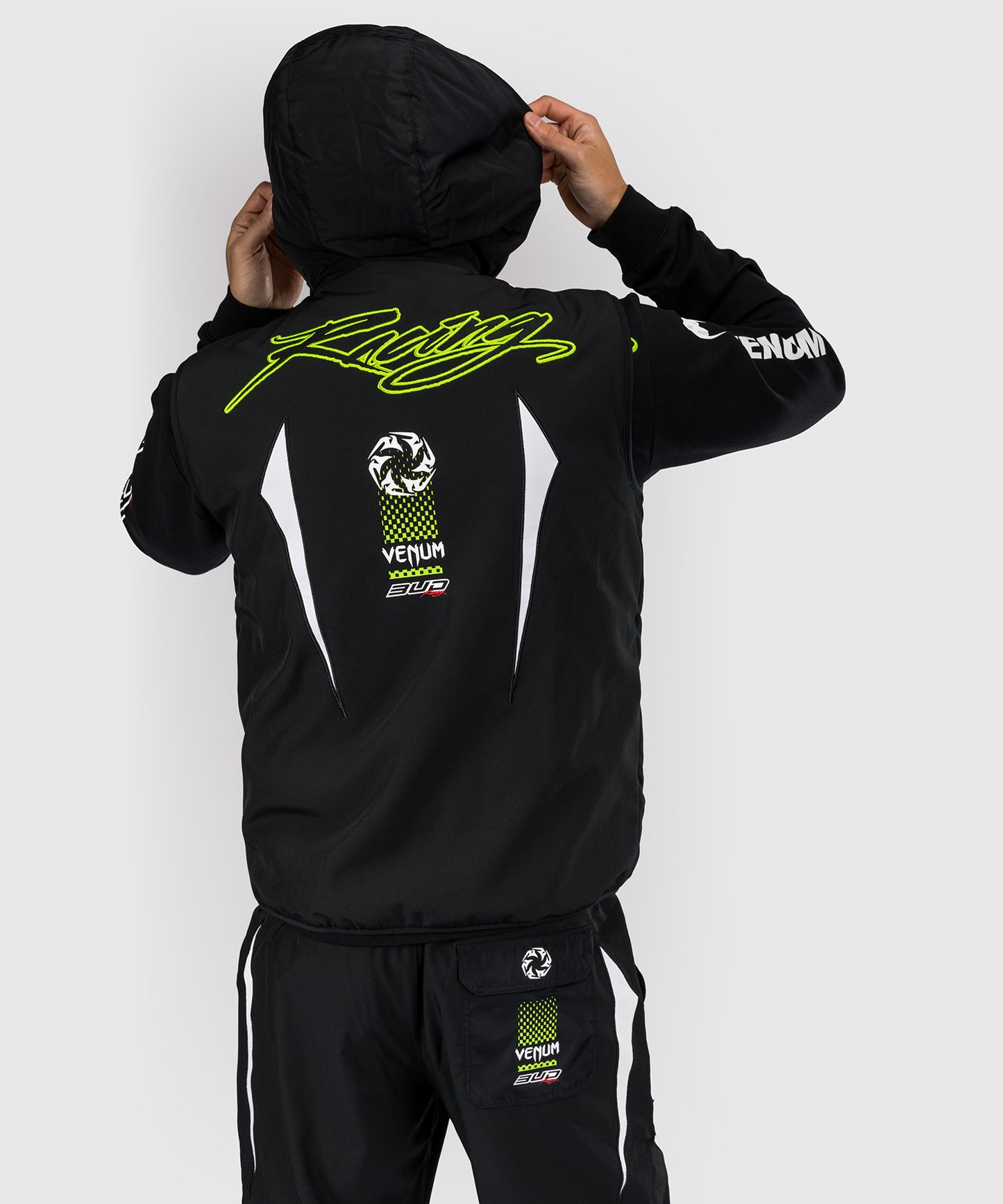 Venum x Bud Racing Chaqueta sin mangas para Hombre - Negro/Blanco/Verde lima