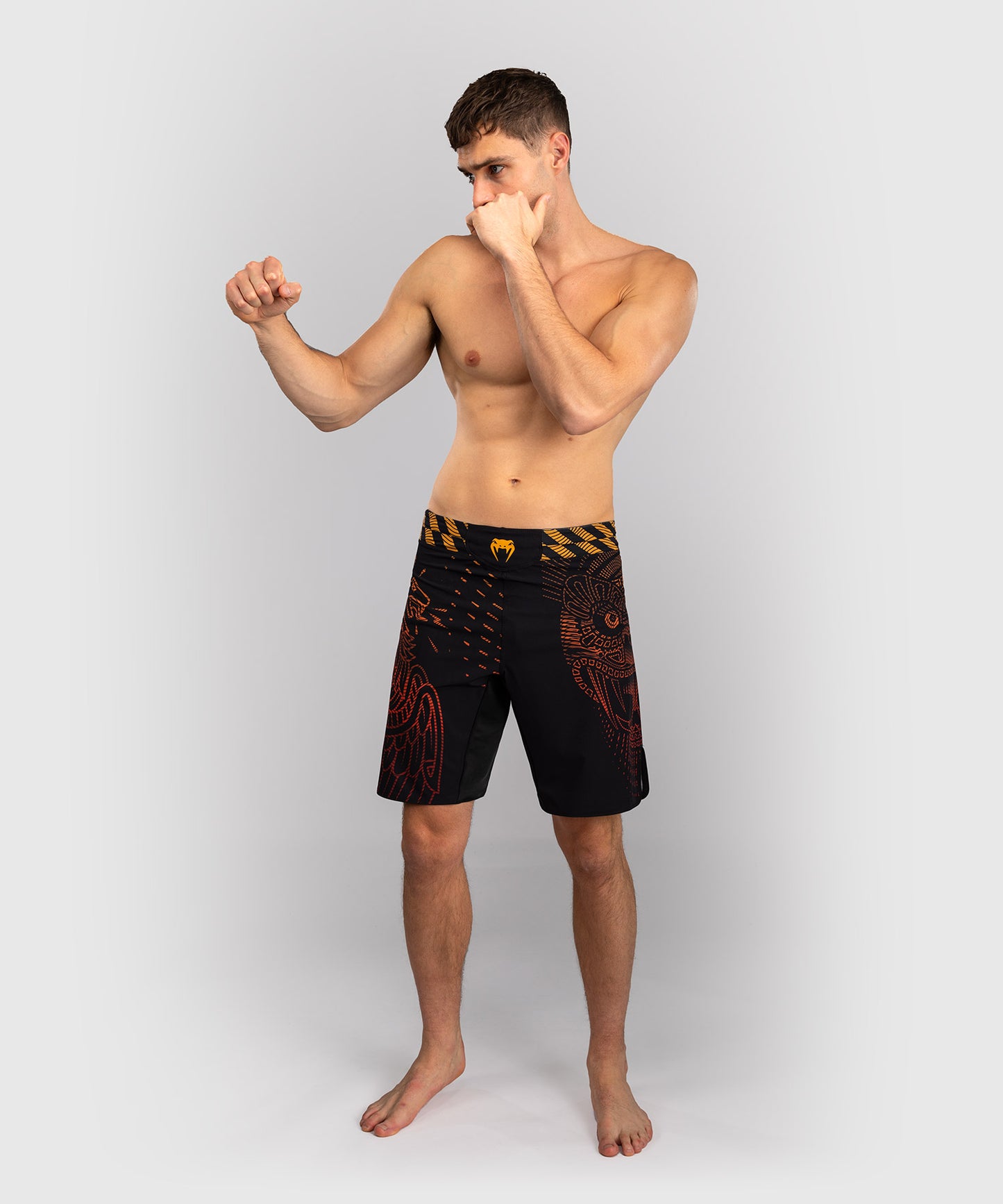 Short de Combat Venum Quetzal Fury - Noir/Rouge Fury/Mandarine