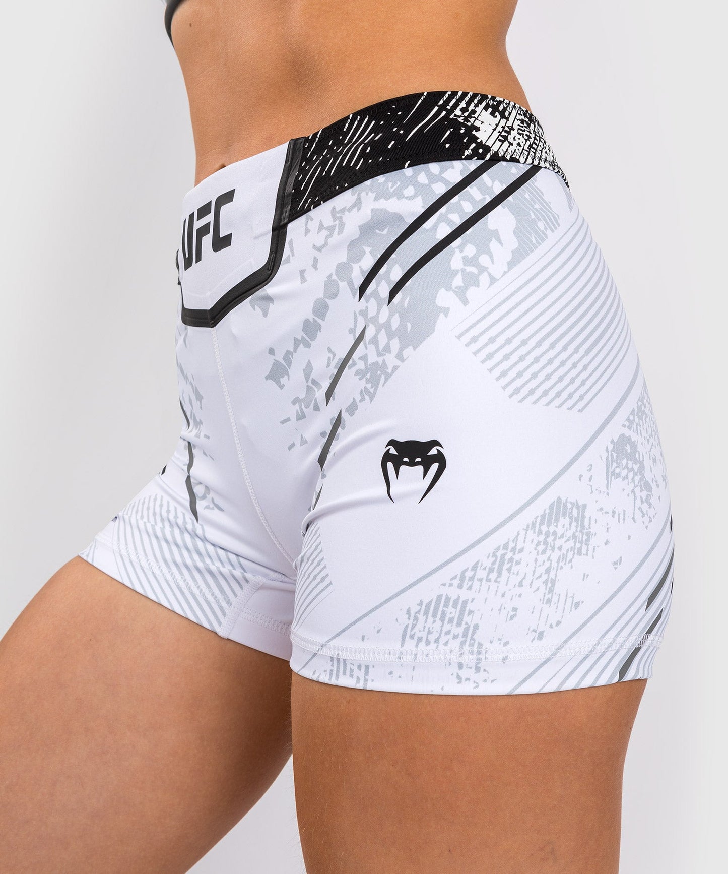 UFC Women's Fit Compression Short Adrenaline by Venum Authentic Fight Night - White