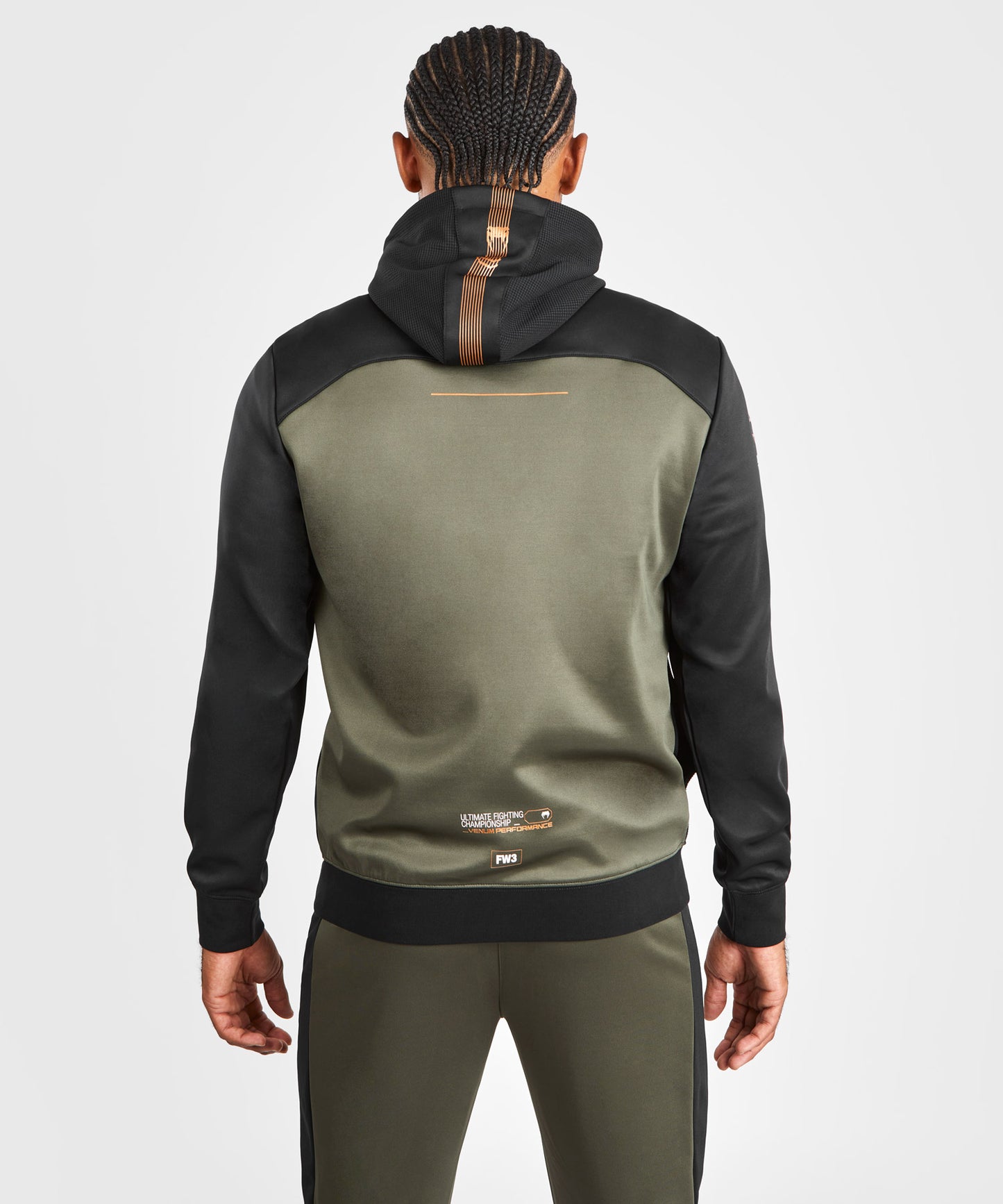 Sweatshirt zippé à capuche UFC Adrenaline by Venum Fight Week - Khaki/Bronze