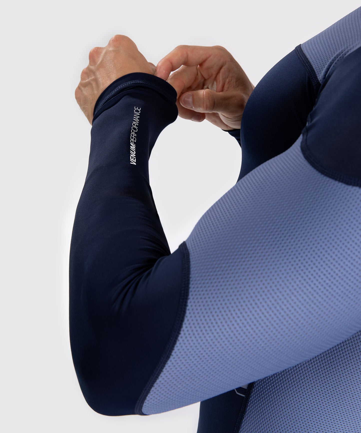 Venum Tempest Herren Langarm Rashguard - Marineblau/Blau