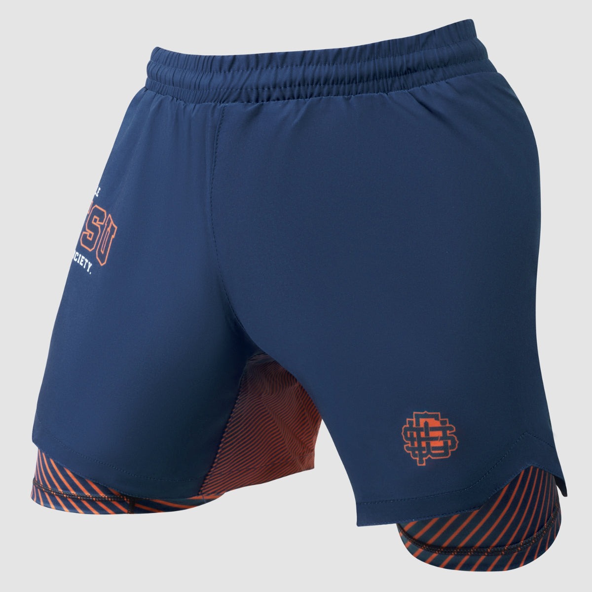 Fumetsu Dual Layer Varsity Fightshorts - Azul Marino