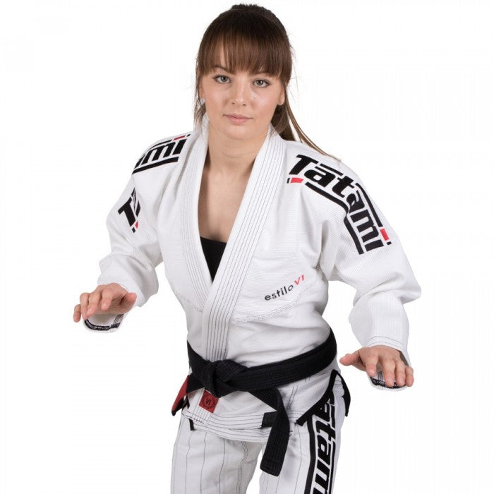Tatami Fightwear Estilo 6.0 Kimono JJB Mujer - Blanco/Negro