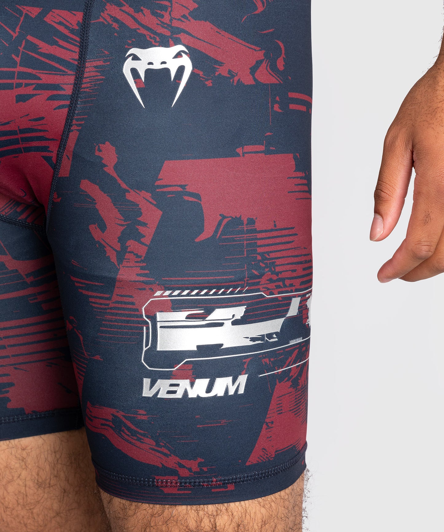 UFC Zenith by Venum Authentic Fight Week Pantaloncini Vale Tudo Performance Uomo - Blu navy/Bordeaux/Argento