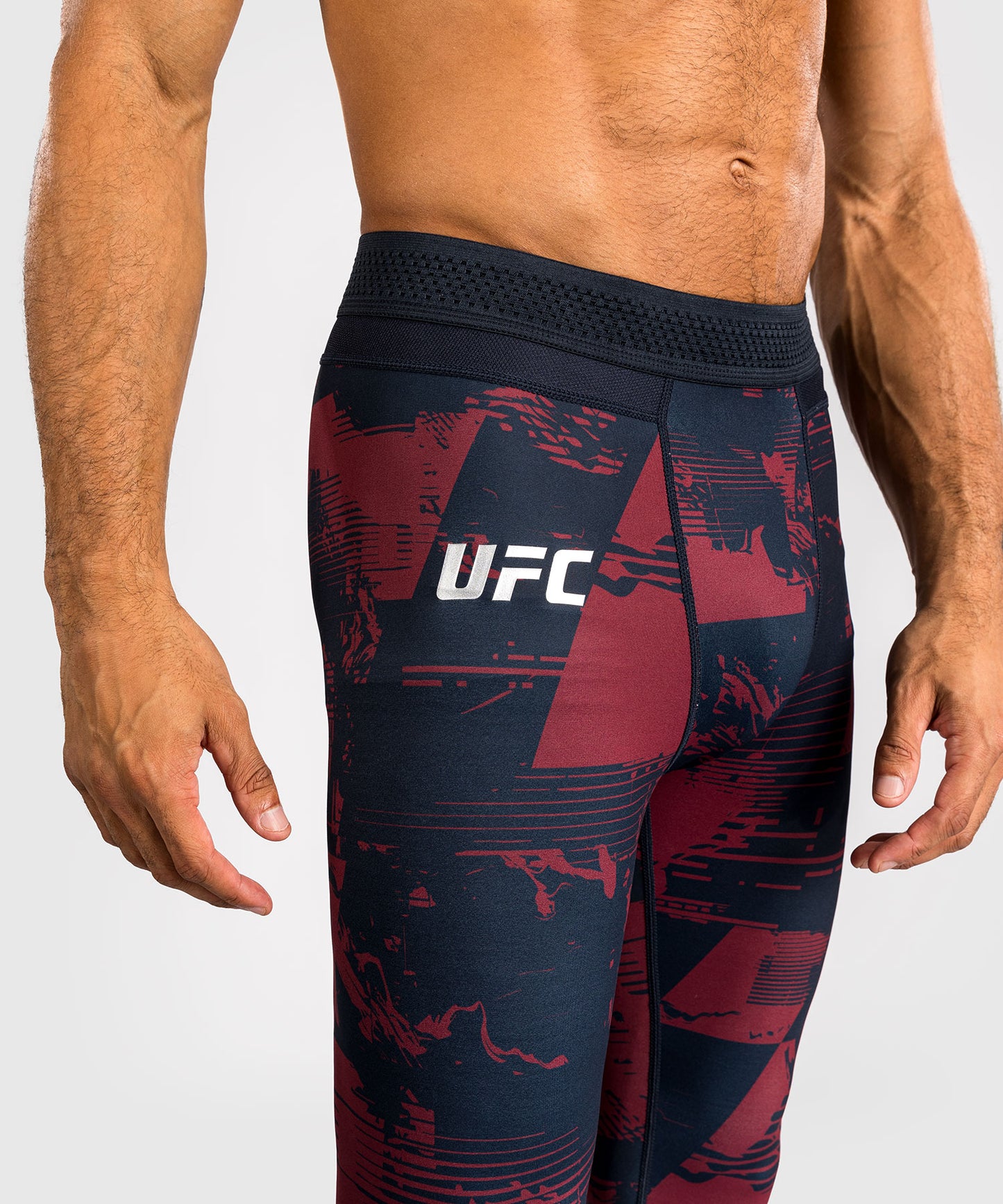 Legging Performance Homme UFC Zenith by Venum Authentic Fight Week - Bleu marine/Bordeaux/Argent