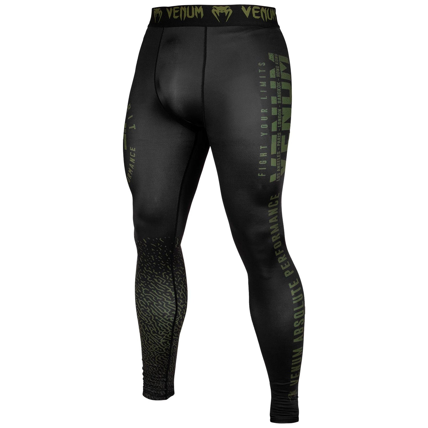 Pantalon de Compression Venum Signature - Noir/Kaki - Exclusivité