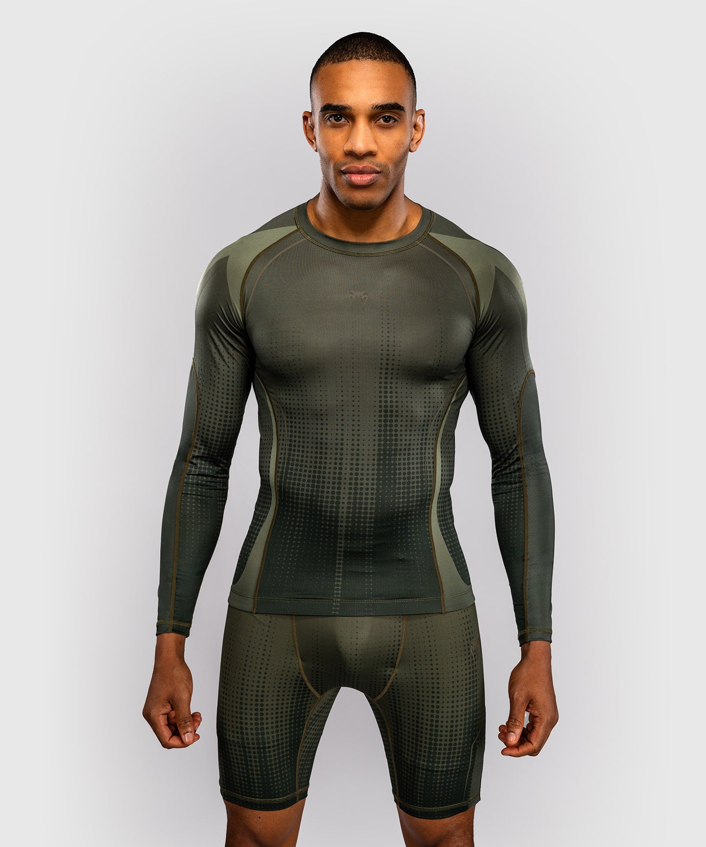 Rashguard à Manches Longues Venum Stealth – Kaki/Vert Foncé
