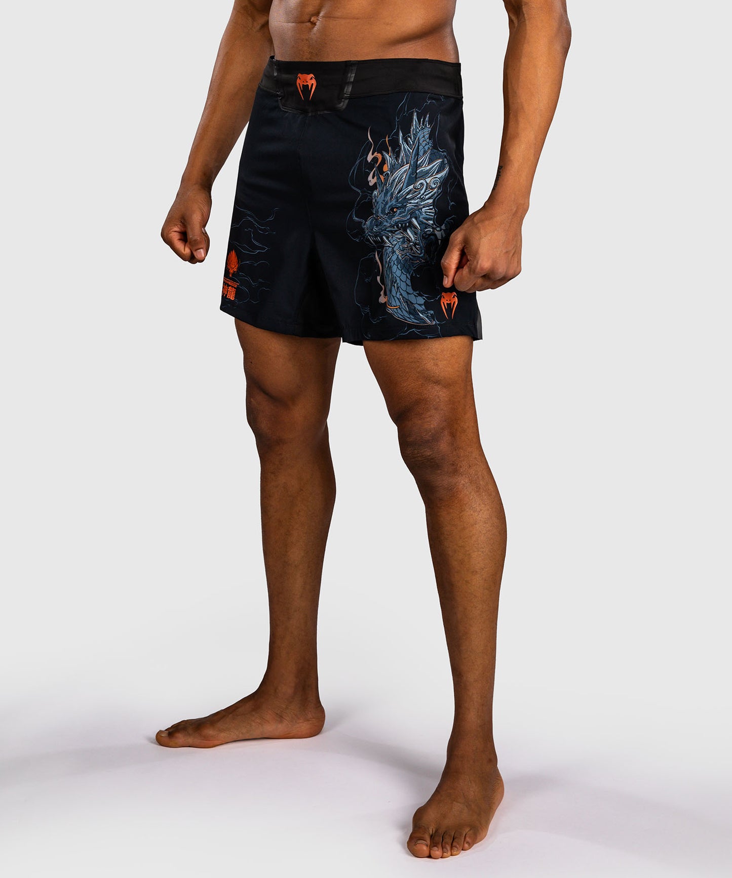 Venum Thunder Dragon Pantaloncini da Combattimento – Nero/Grigio/Rame